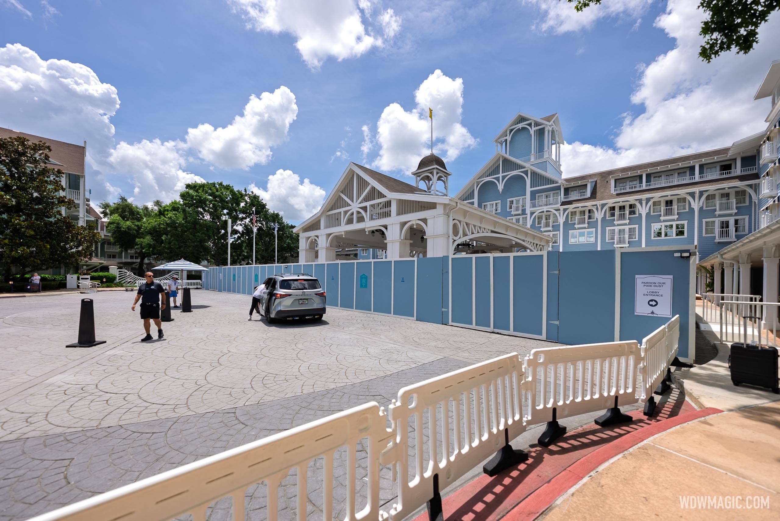 Porte Cochere Closed for Refurbishment at Beach Club - June 12, 2025