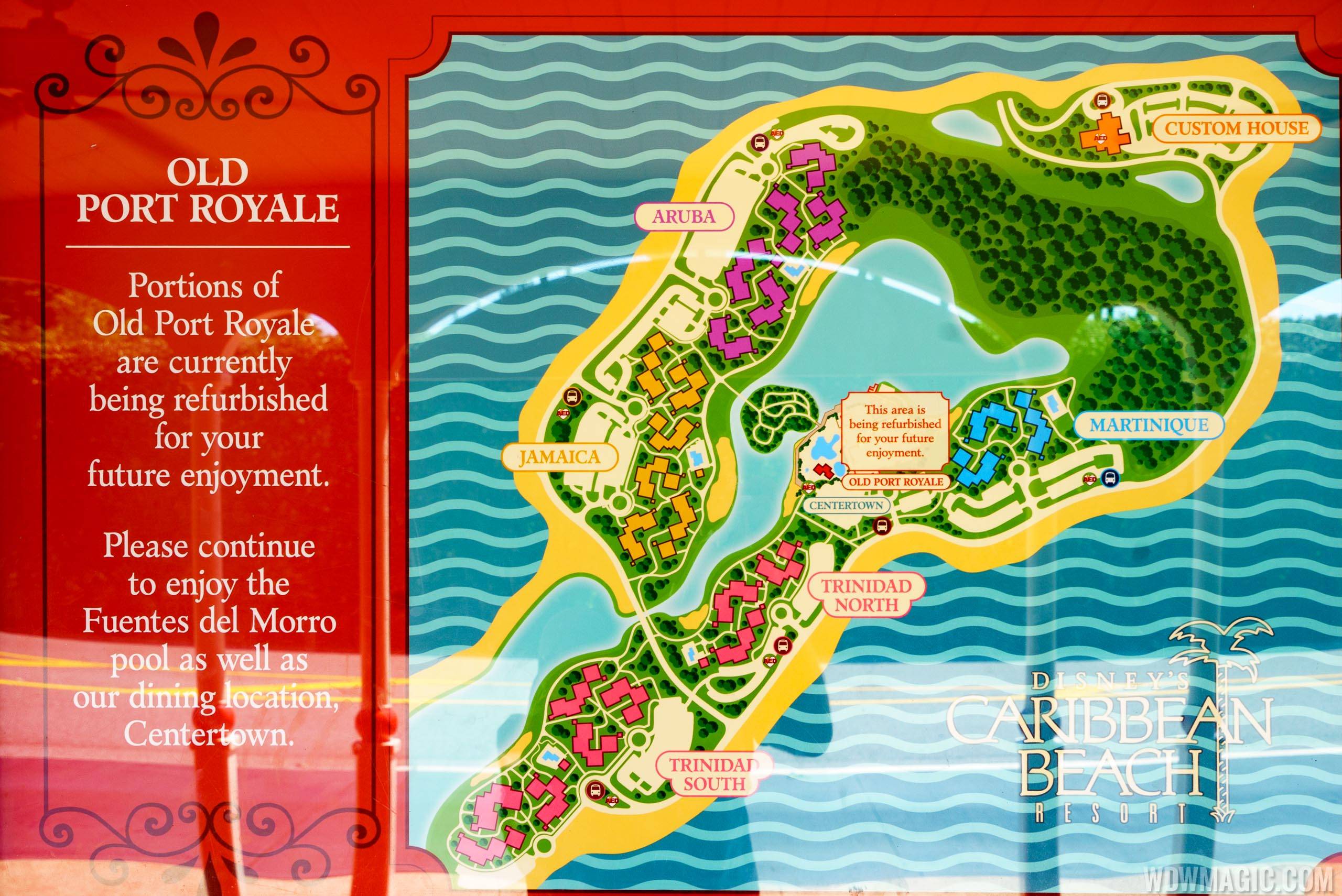Old Port Royale closed and temporary dining at Disney's Caribbean Beach Resort