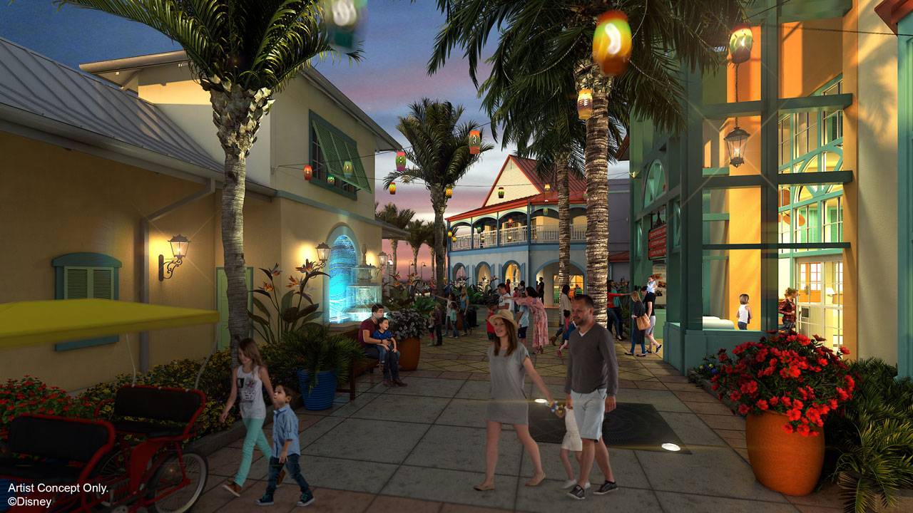 Concept art for new look Caribbean Beach Resort