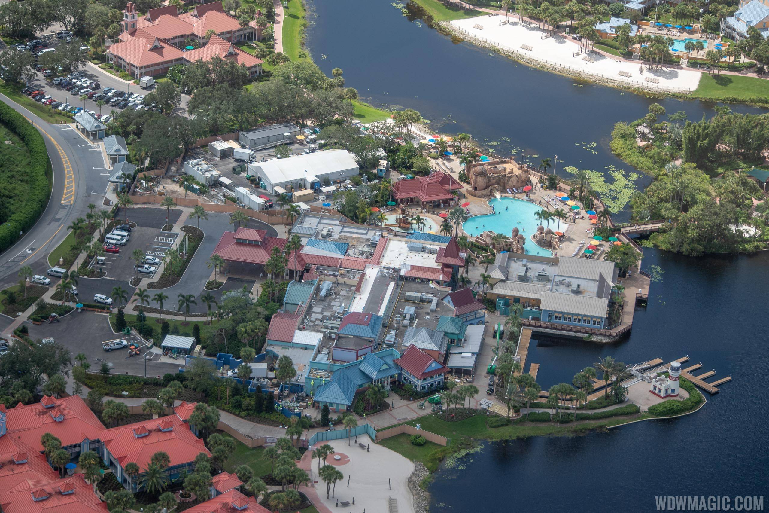 Pool and water play areas closed for refurbishment at Disney's Caribbean Beach Resort