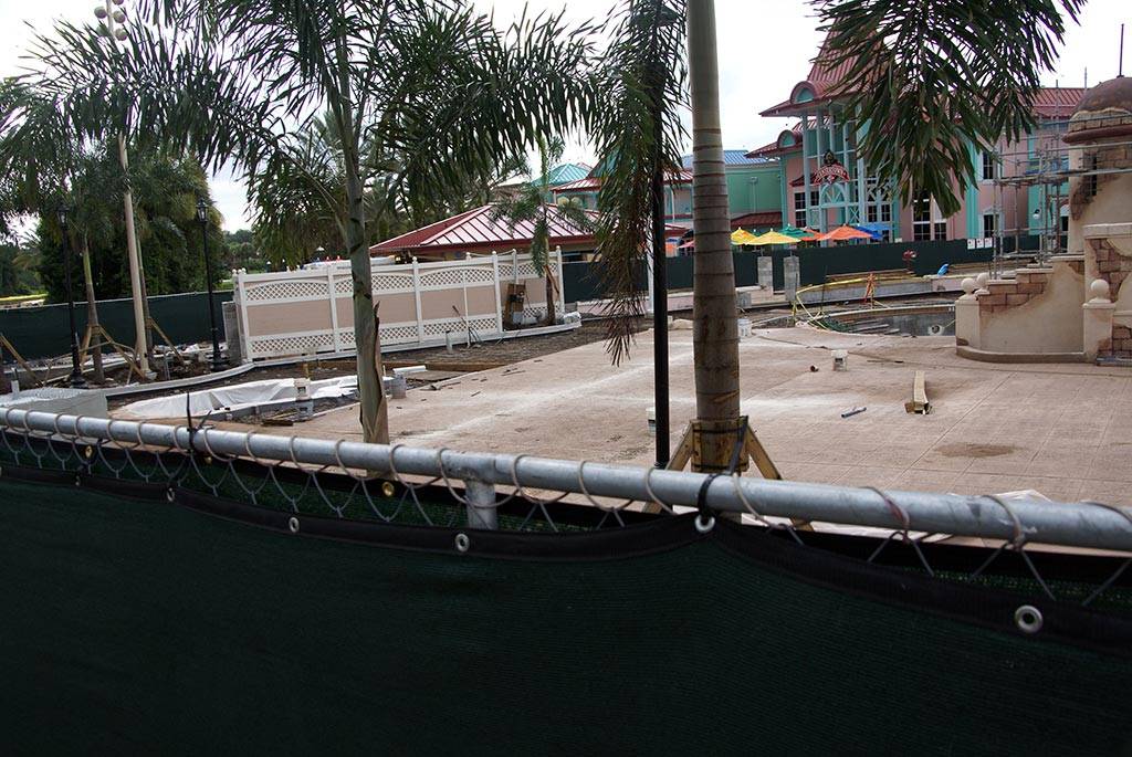 Latest Caribbean Beach main pool refurbishment progress photos