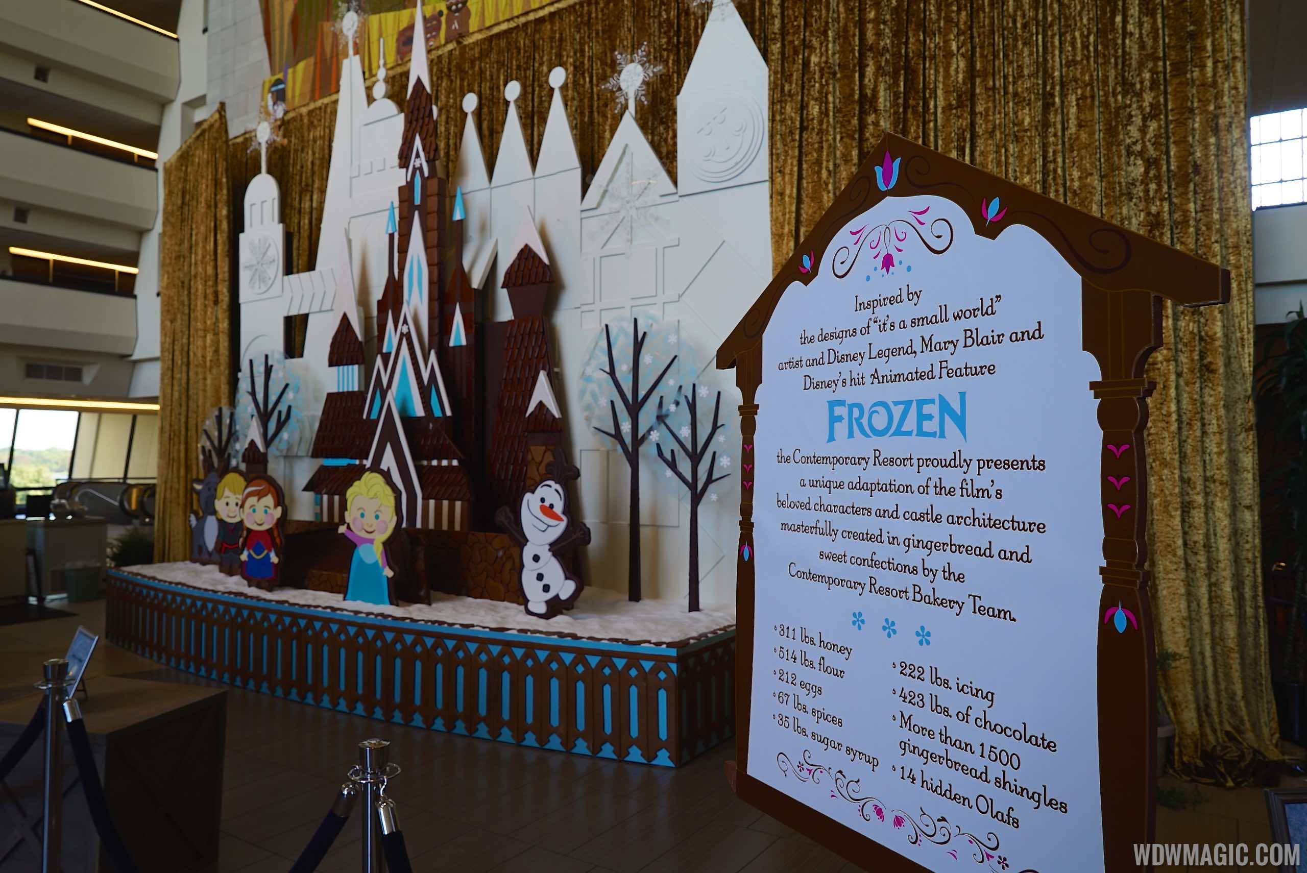 The Frozen Gingerbread display