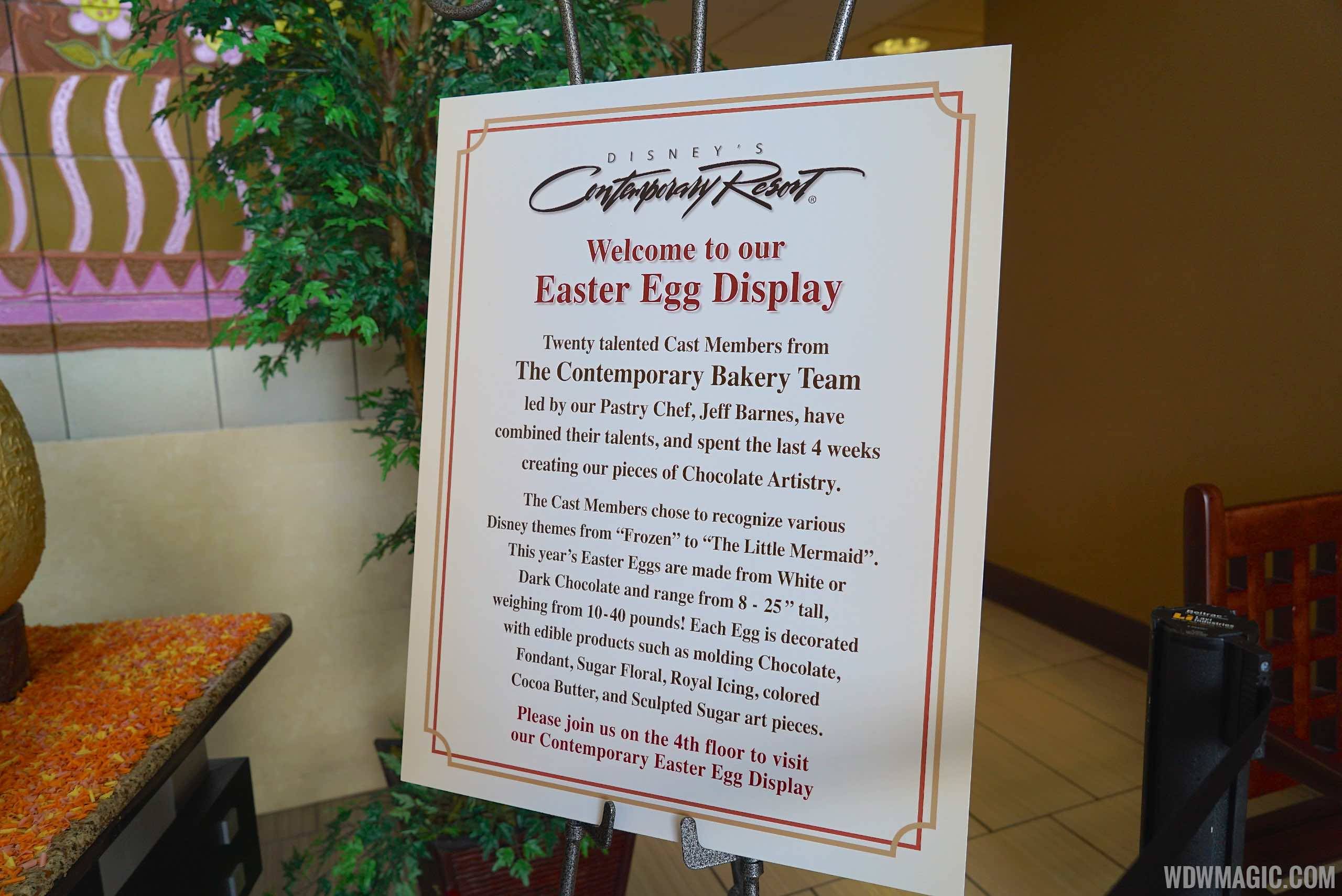 PHOTOS - Disney's Contemporary Resort Easter Egg display