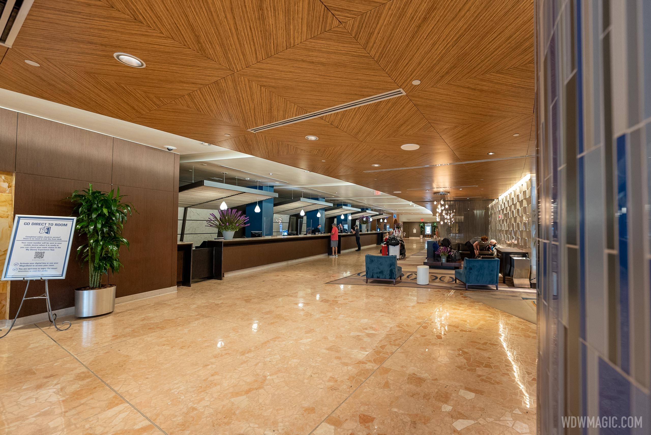Contemporary Resort lobby overview- July 2021