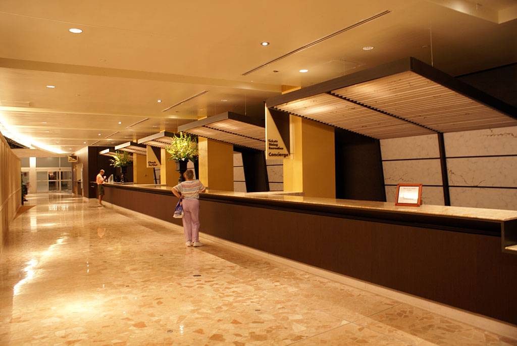 The new Contemporary Resort front desk