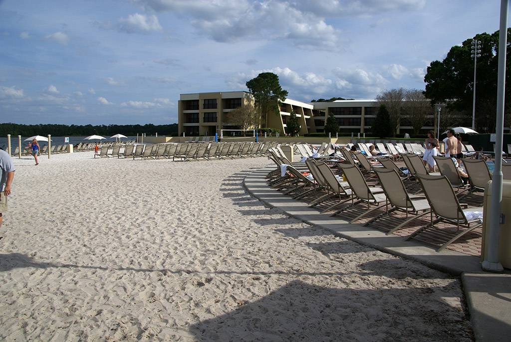 Photos of the Contemporary Resort feature pool after refurbishment