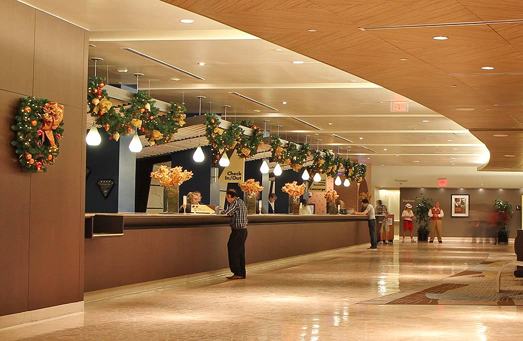 The Contemporary Resort check-in area decorations