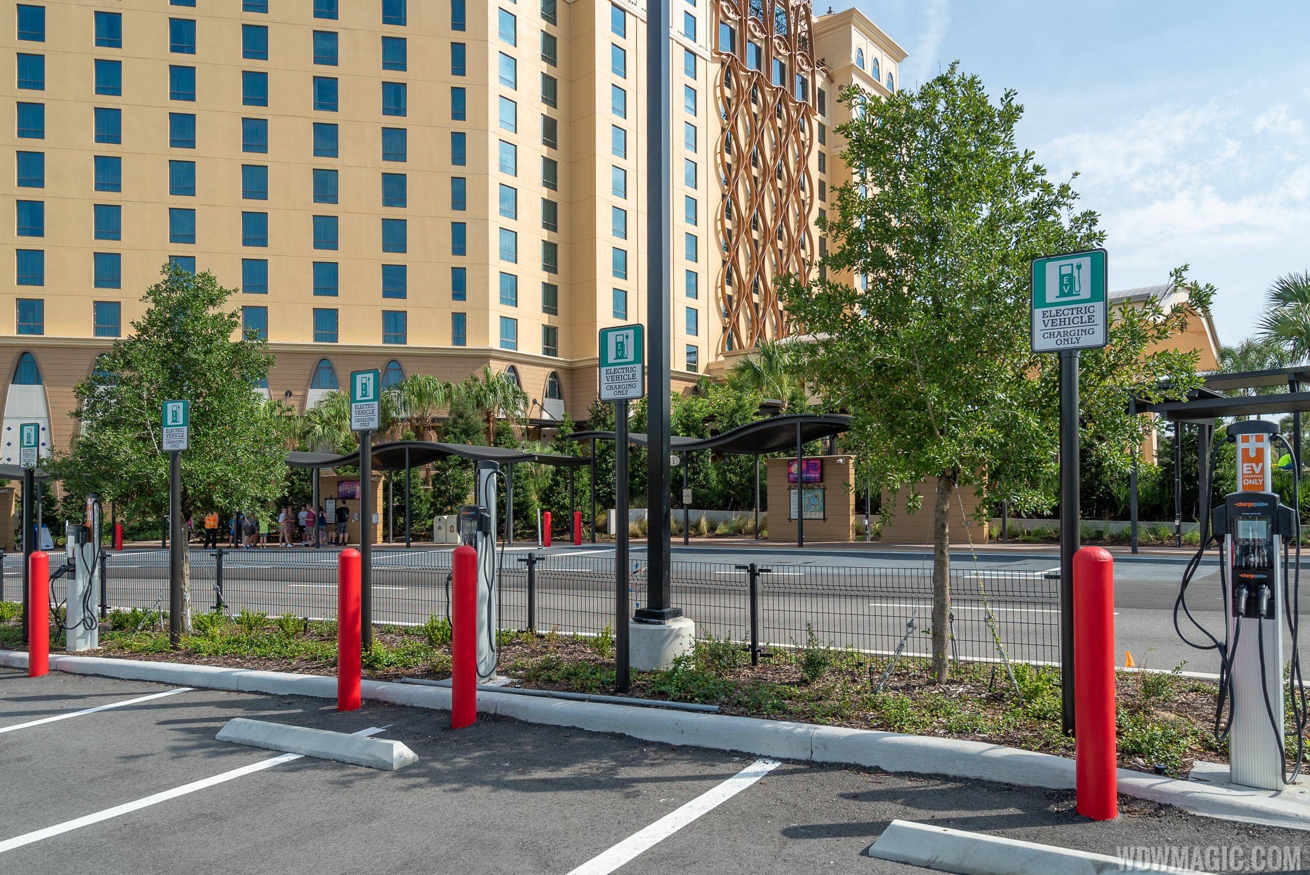 Chargepoint EV Electric Vehicle chargers at Disney's Coronado Springs Resort