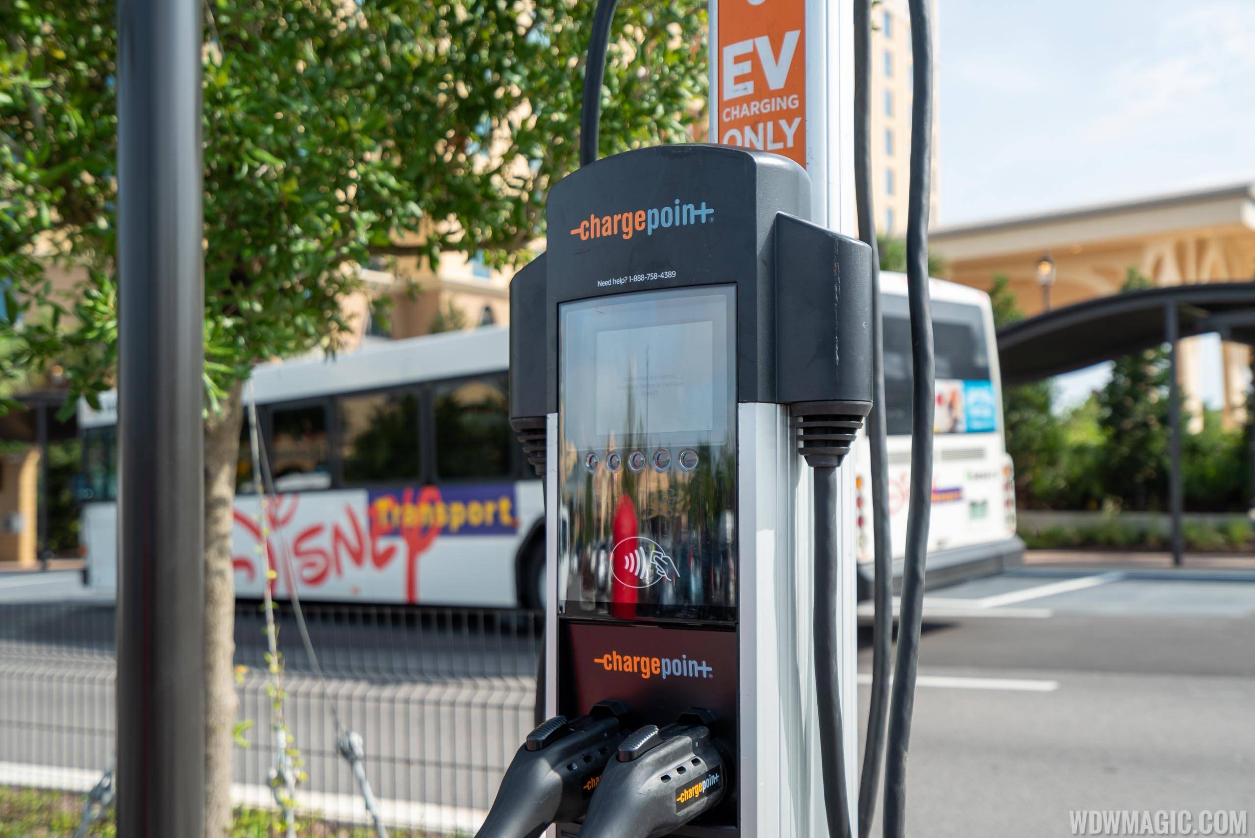 Chargepoint EV Electric Vehicle chargers at Disney's Coronado Springs Resort