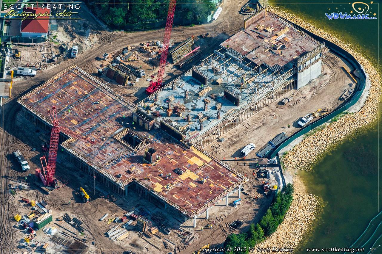 PHOTO - Aerial view of the Grand Floridian DVC wing construction
