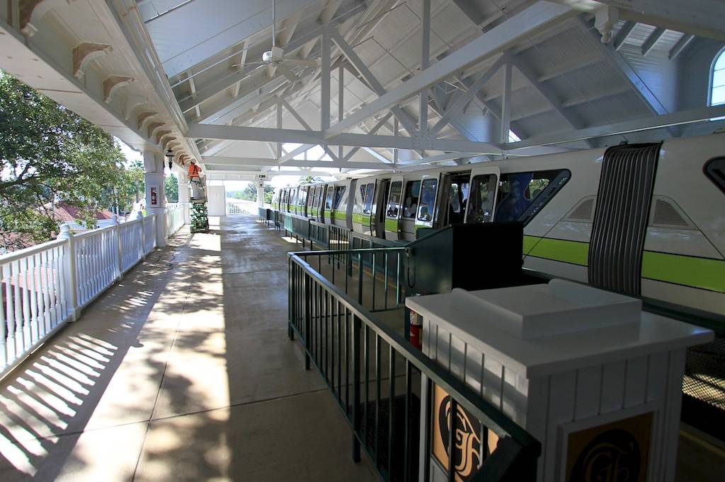 Disney's Grand Floridian Resort monorail station under refurbishment