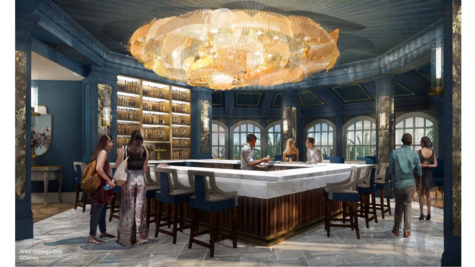 Beauty and the Beast - inspired lounge concept art