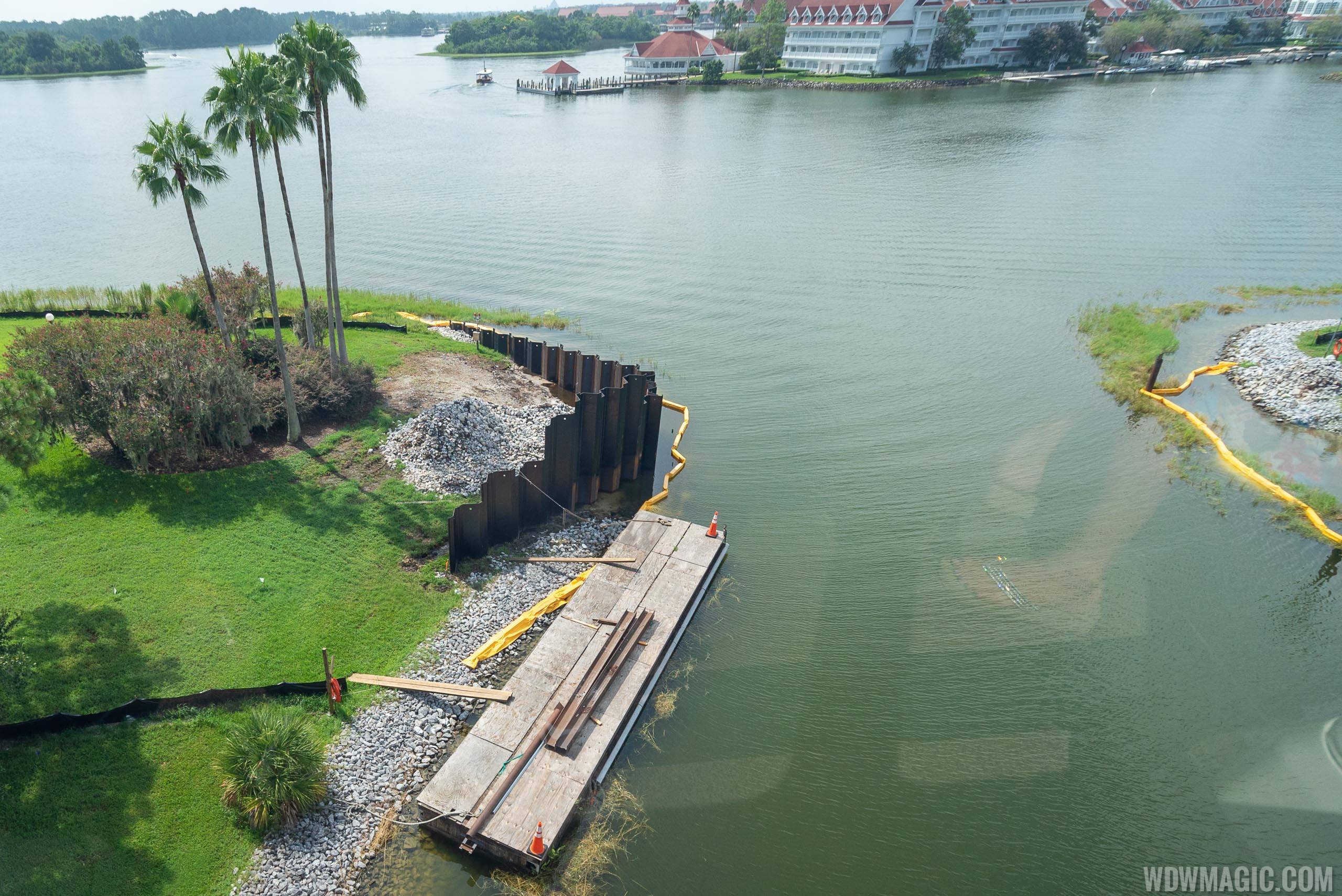 Grand Floridian to Magic Kingdom bridge construction - August 2019