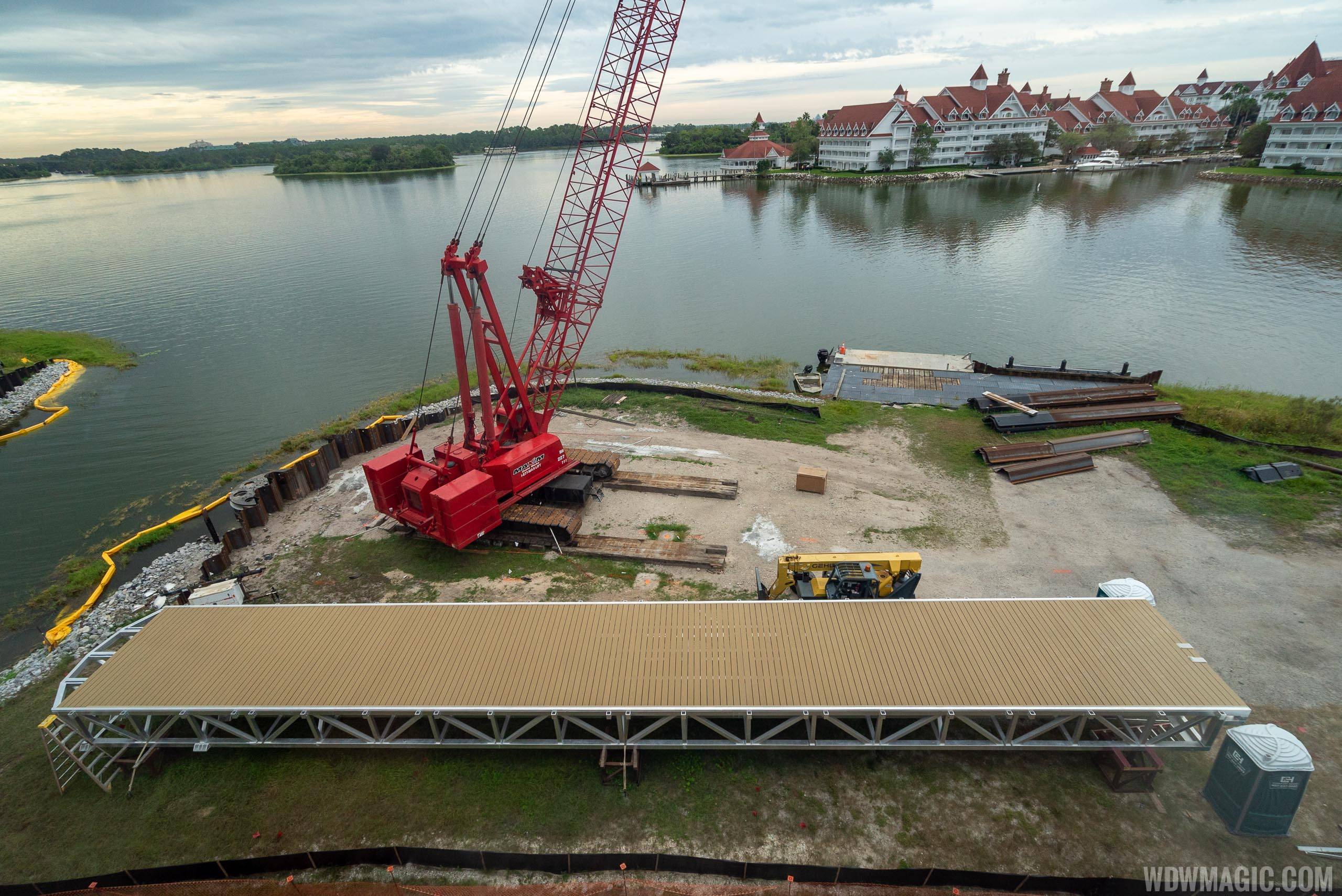 Grand Floridian to Magic Kingdom bridge construction - October 2019