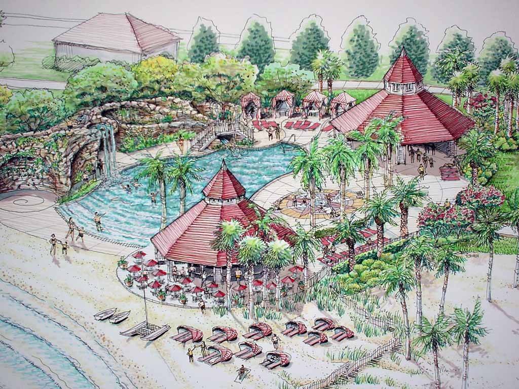 Concept art for the new pool at the Grand Floridian Resort