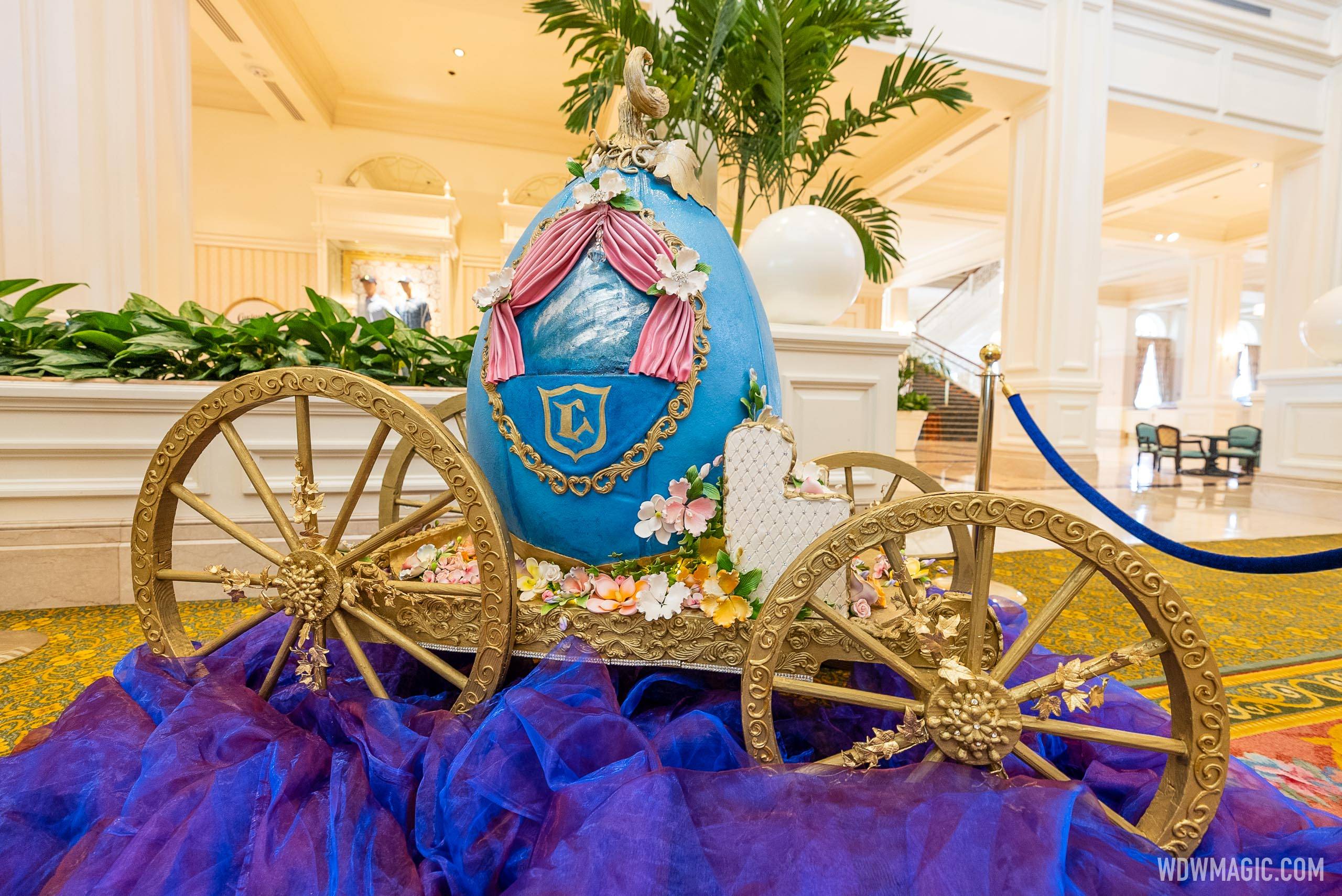 The Grand Cottage and Easter Egg display at Disney's Grand Floridian Resort