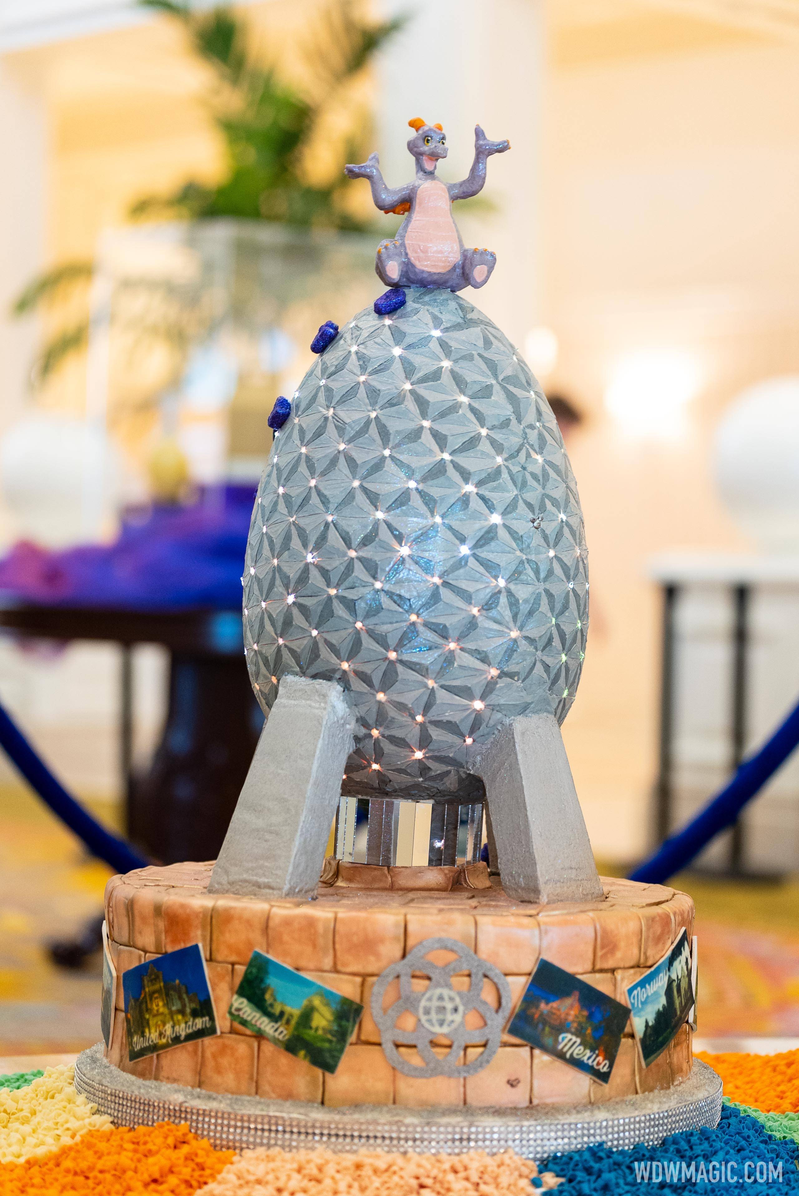 The Grand Cottage and Easter Egg display at Disney's Grand Floridian Resort