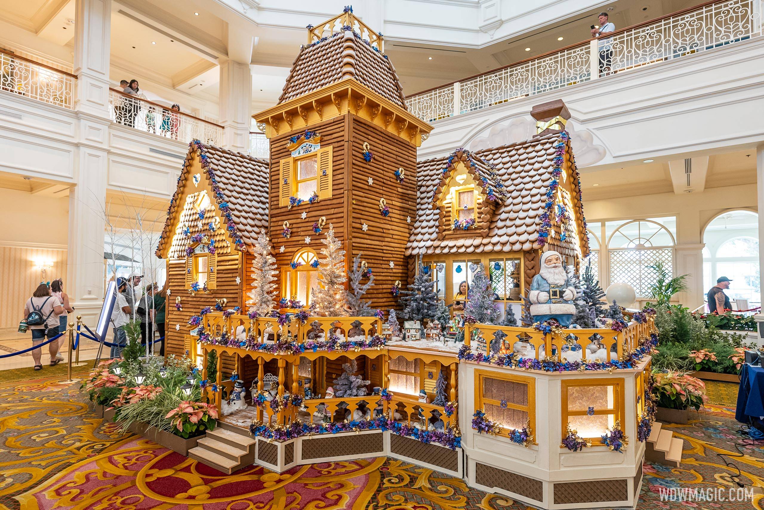 A look at the 2022 life-sized Gingerbread House at Disney's Grand Floridian Resort