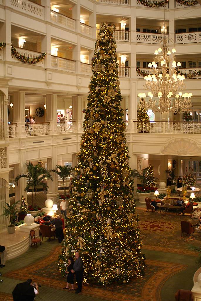 The Grand Floridian lobby Christmas tree.