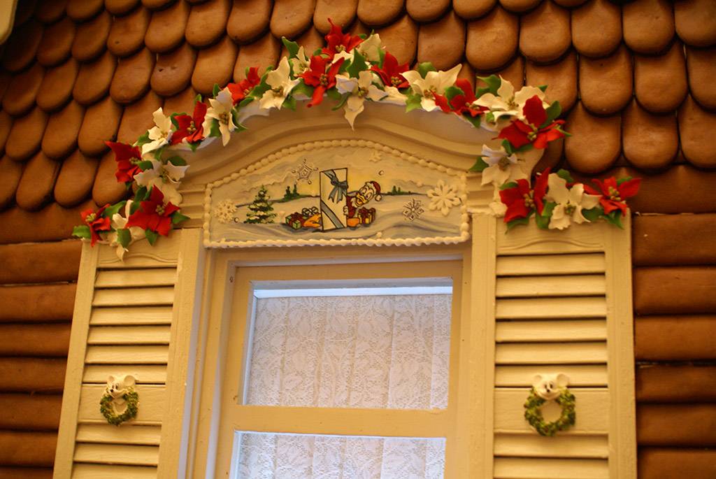 Some close up details on the Gingerbread House in The Grand Floridian lobby.