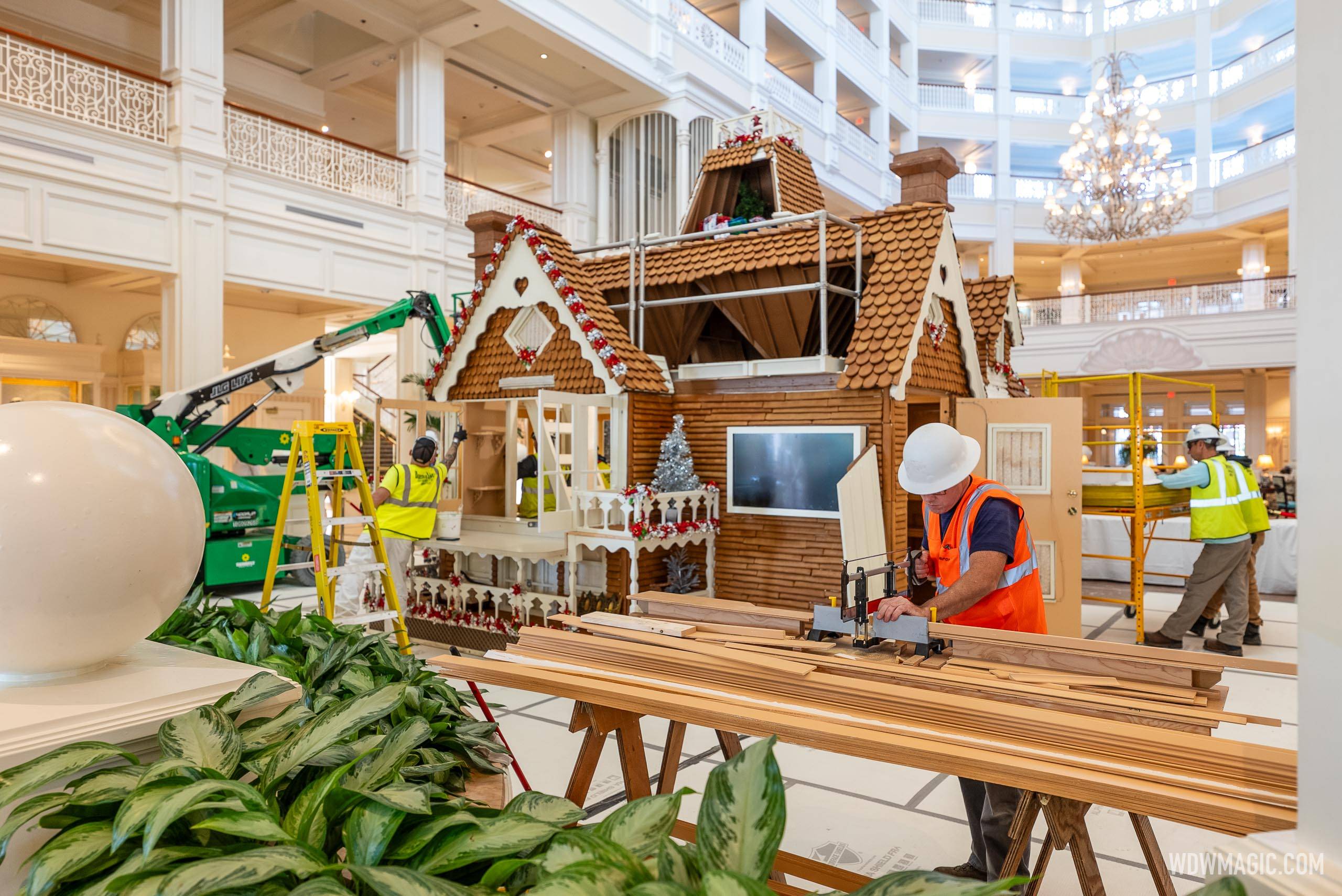 2023 Gingerbread House construction at Disney's Grand Floridian Resort