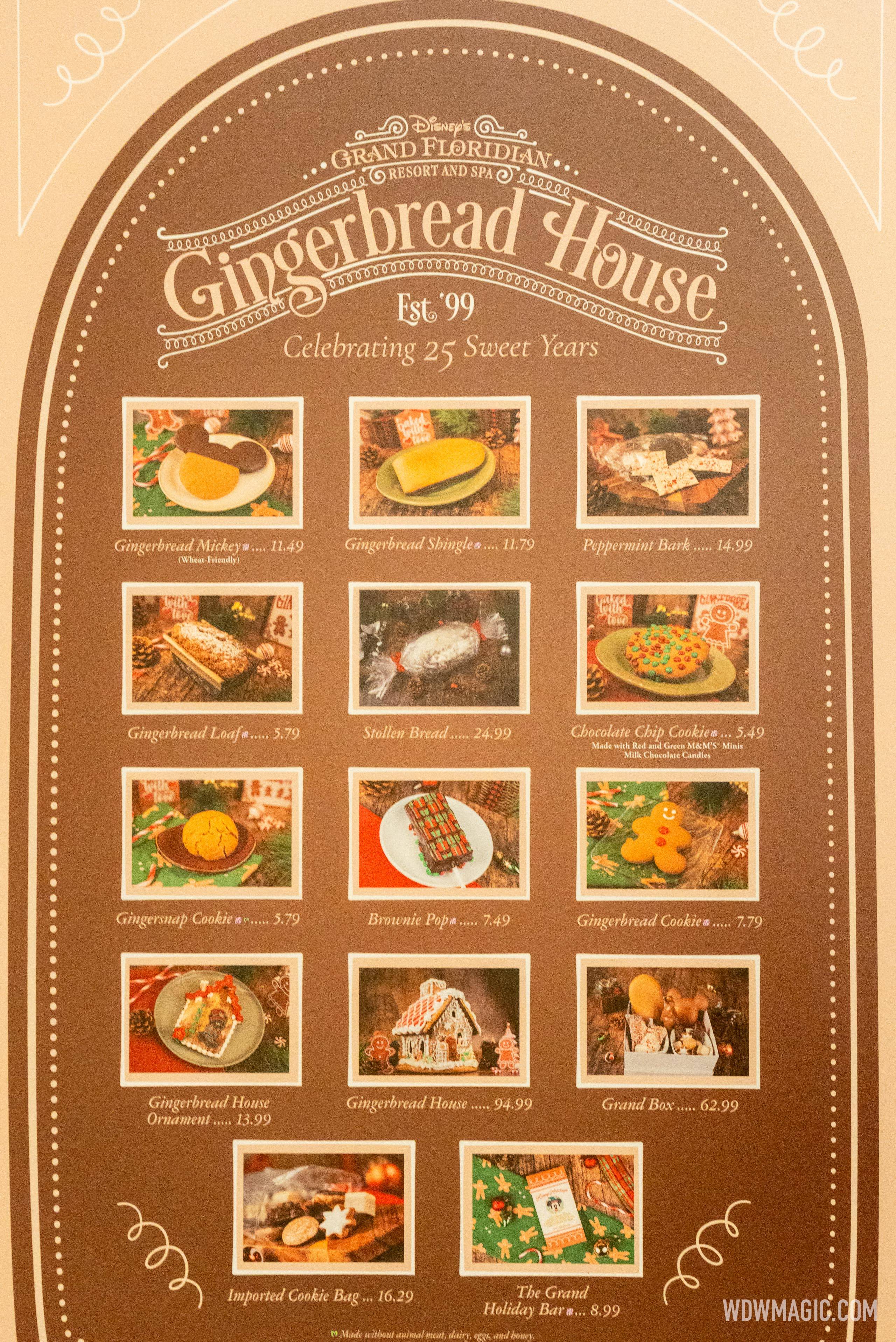 Disney's Grand Floridian Resort Gingerbread House 2024 Menu and Prices