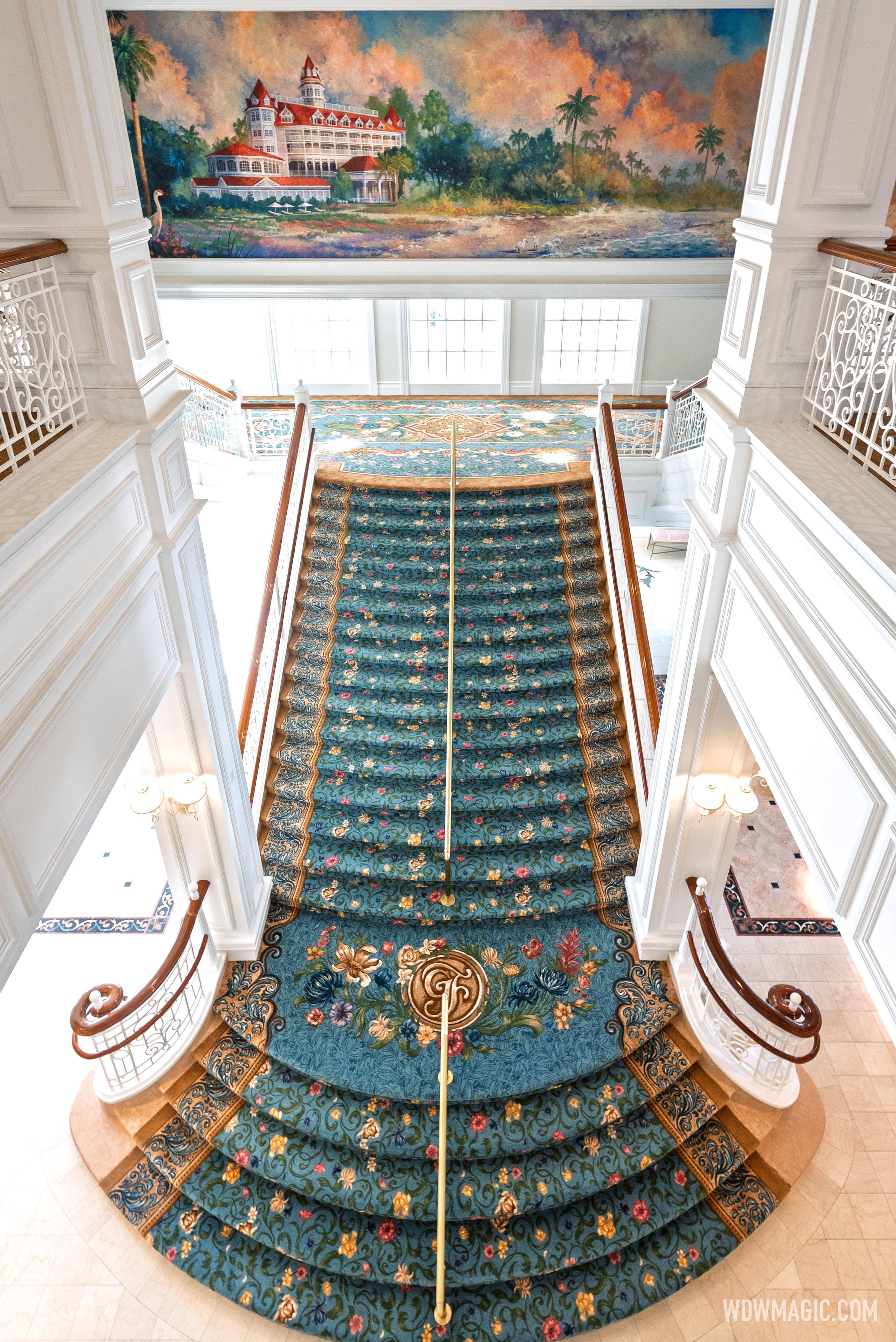 Disney's Grand Floridian Resort Lobby Refurbishment - Main Staircase Reveal