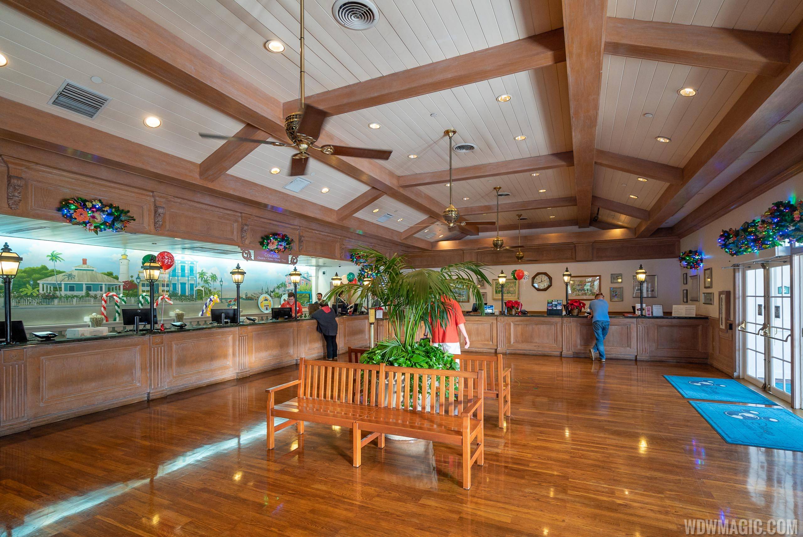 The existing lobby at Old Key West will be updated with new smaller counters