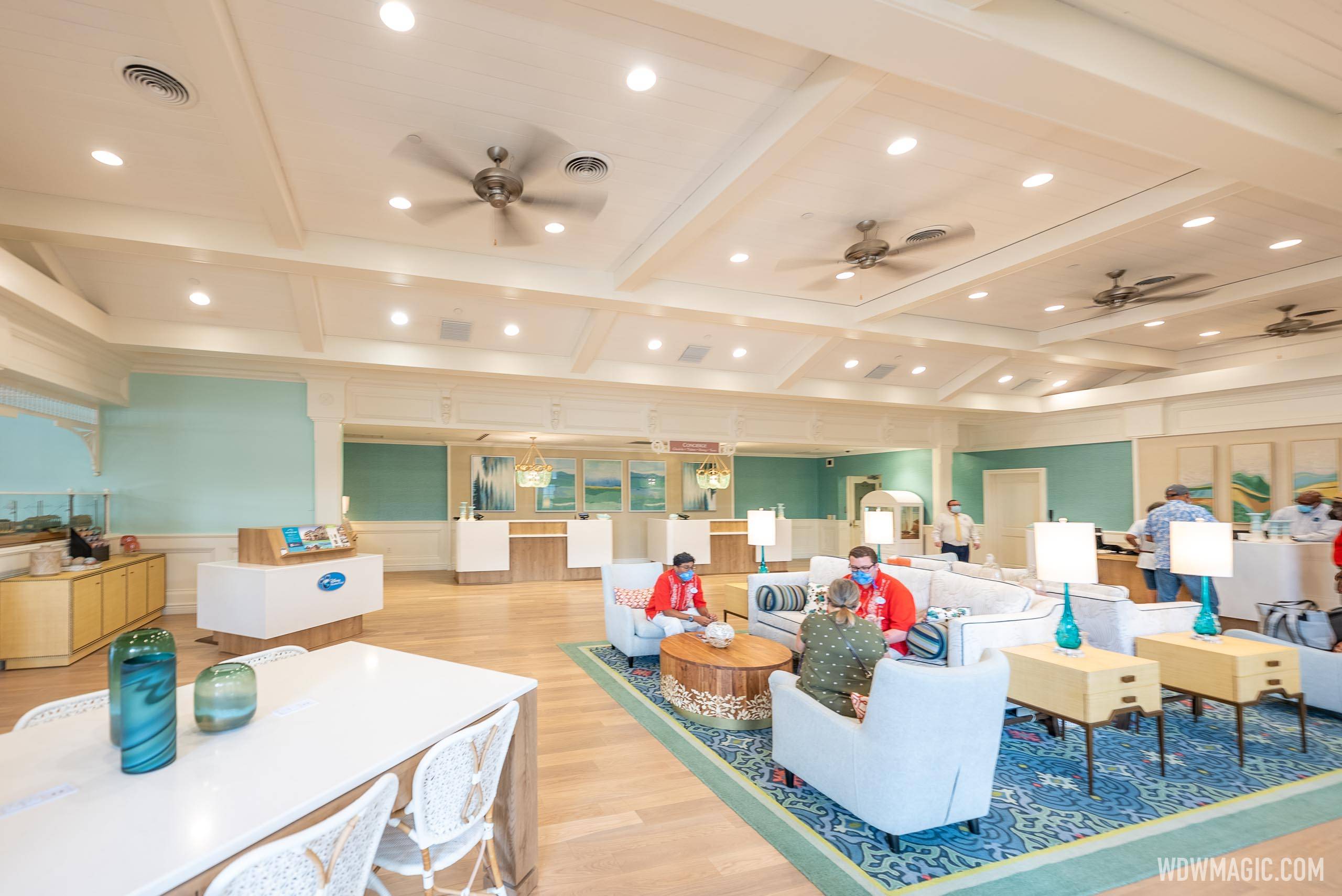 Disney's Old Key West refurbished lobby 2021
