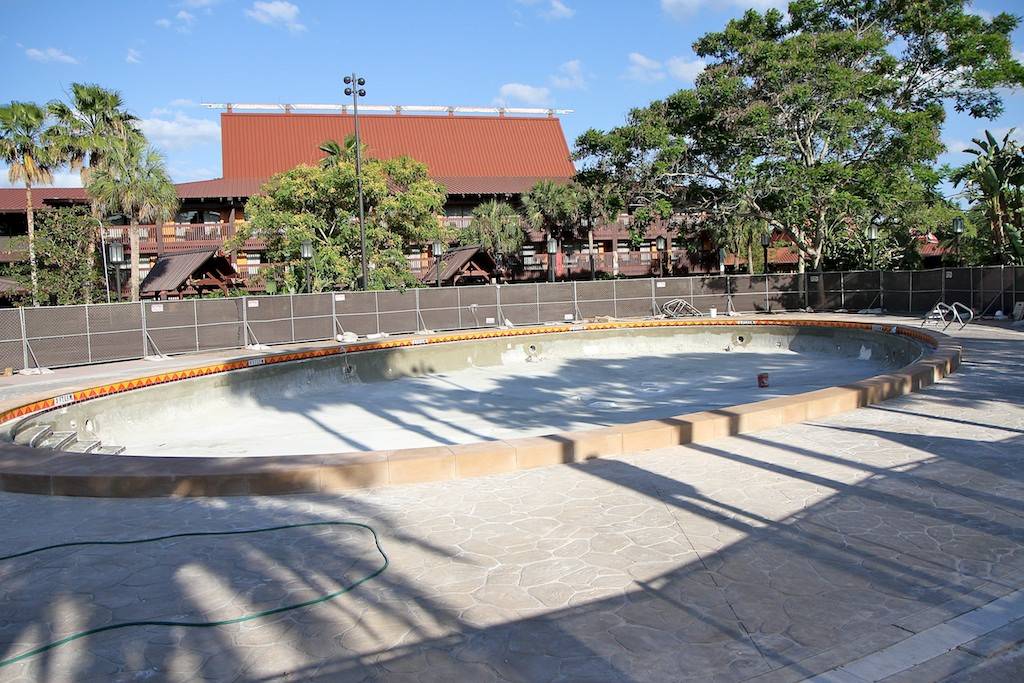 Polynesian Resort quiet pool refurbishment
