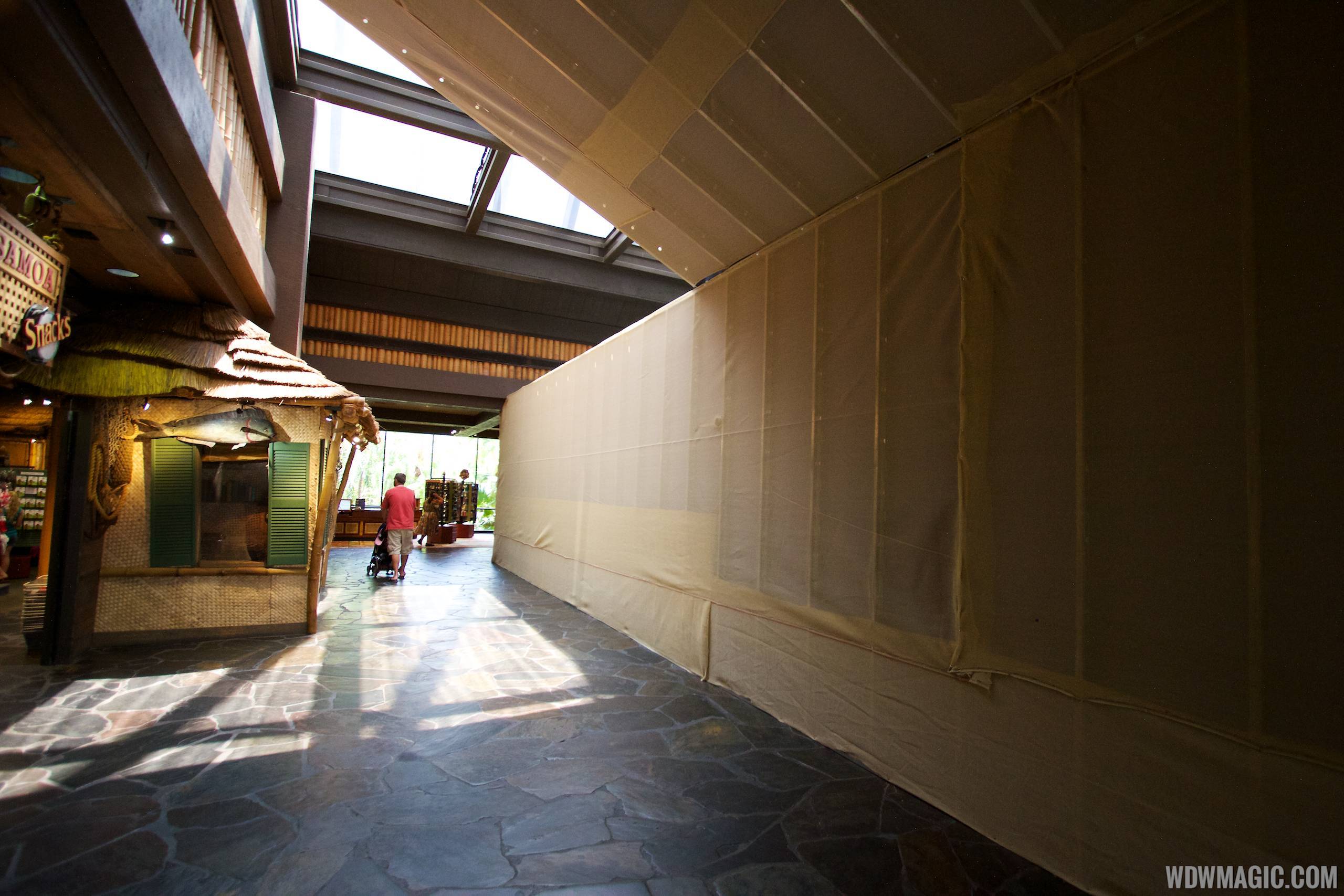 Polynesian Resort lobby construction