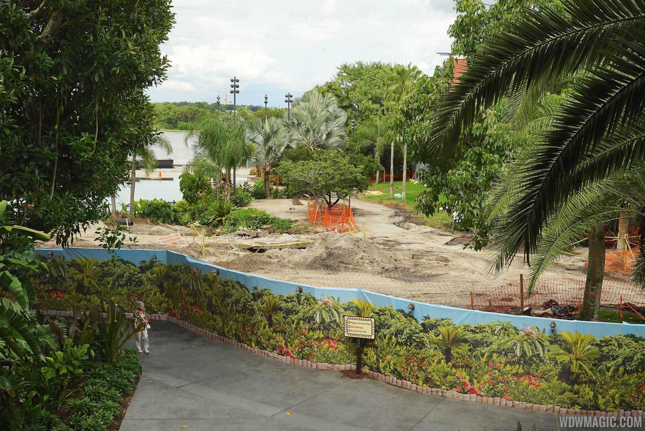 Pool area construction at the Polynesian Resort