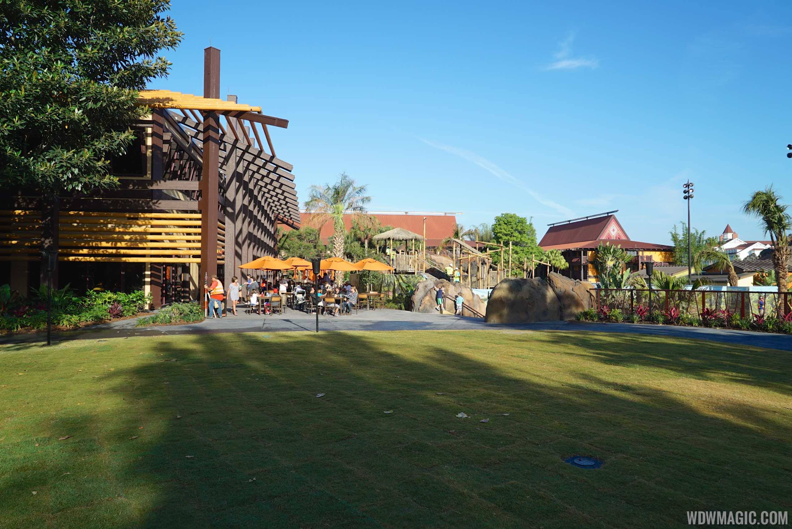 New Polynesian Village Resort Lava Pool area