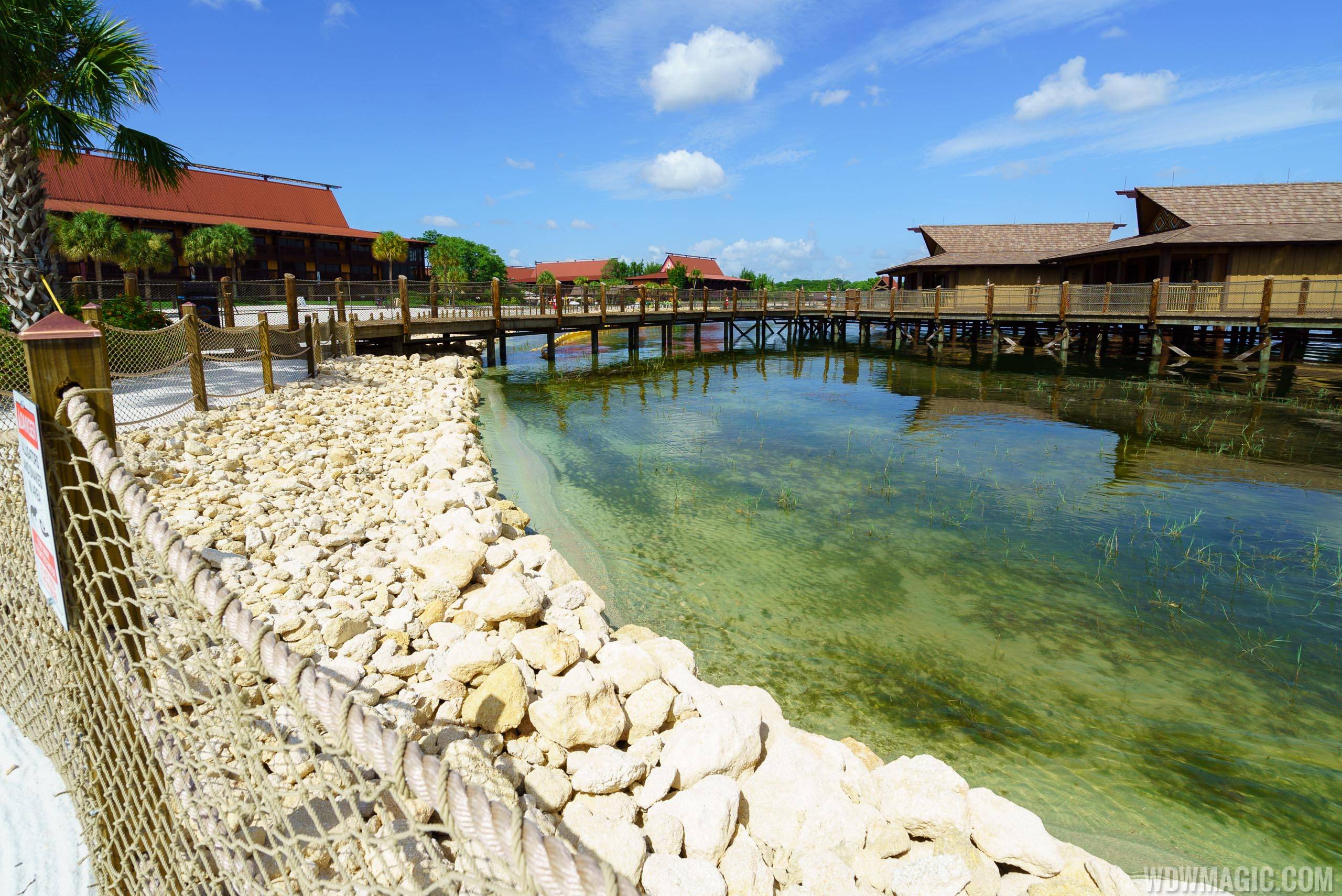Polynesian Resort lagoon wall construction