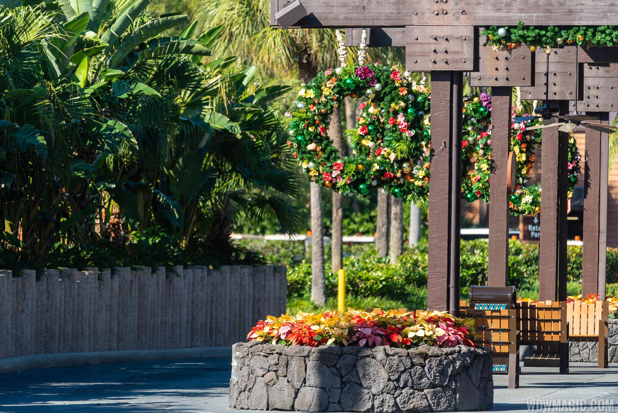 Disney's Polynesian Village Resort holiday decorations 2019