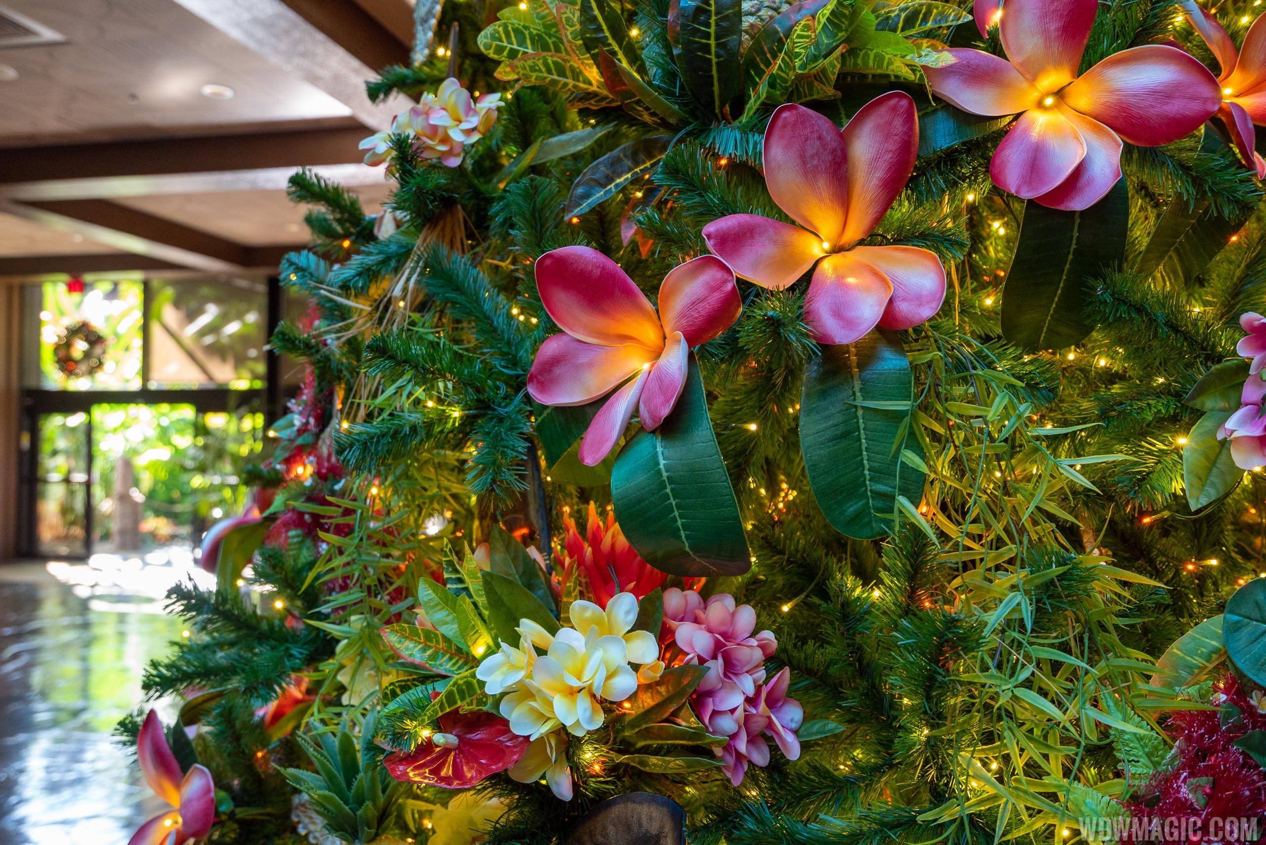 Disney's Polynesian Village Resort holiday decorations 2019