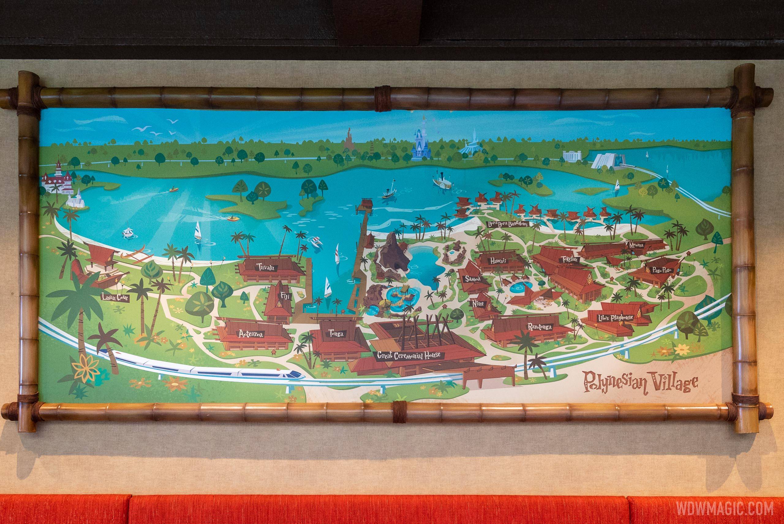 Map of buildings at Disney's Polynesian Resort