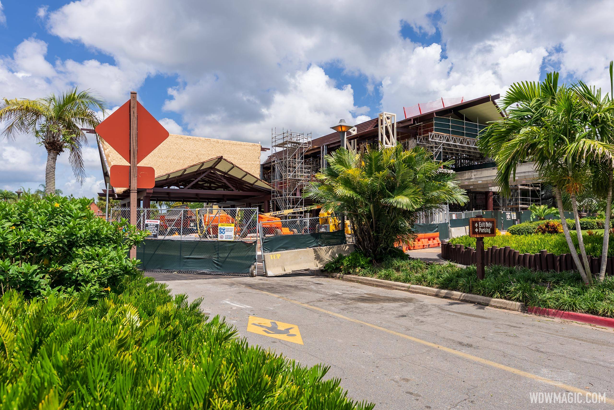 Polynesian Village Resort Great Ceremonial House construction - July 13 2021