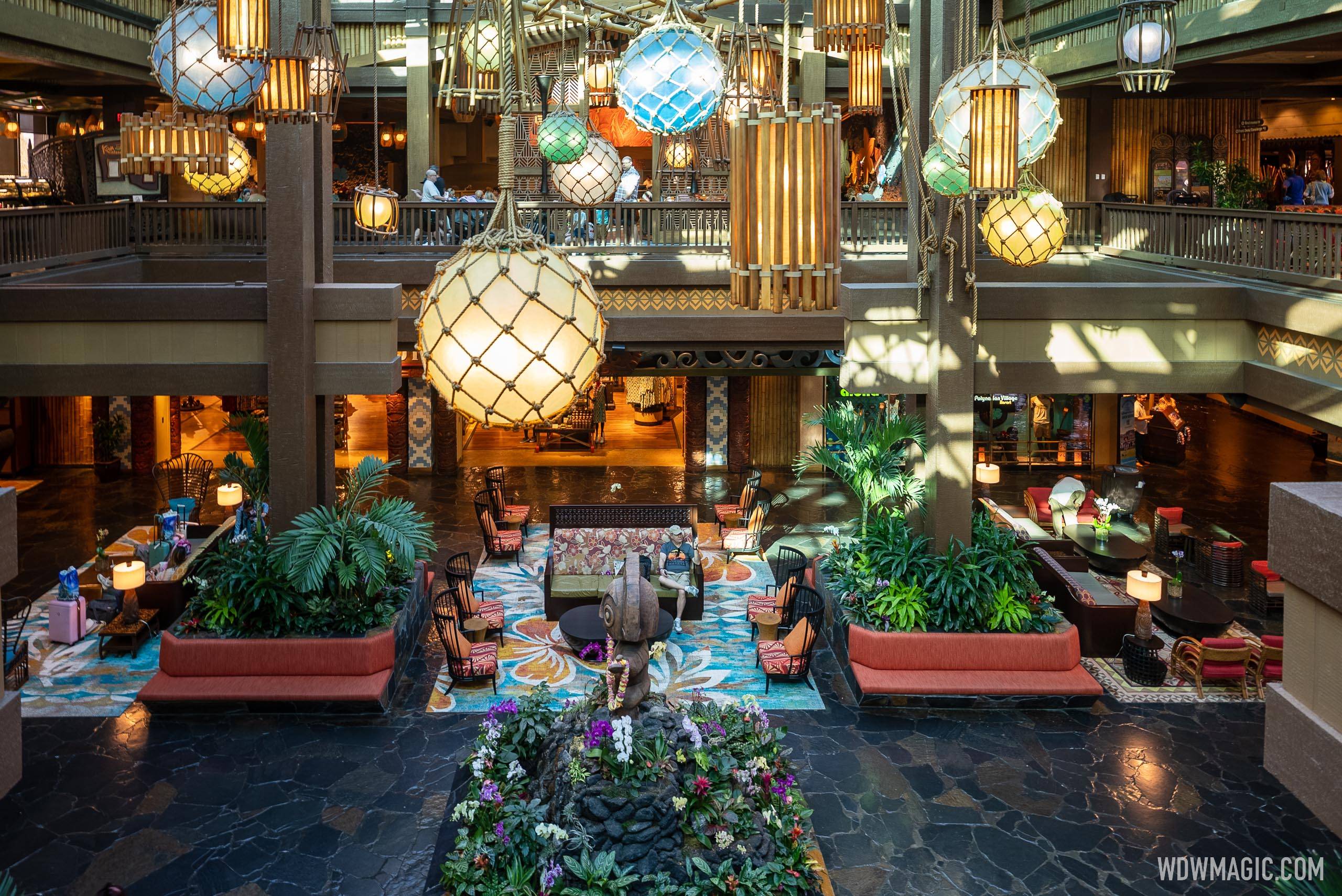 Lobby at Disney's Polynesian Village Resort gets an update with new soft goods