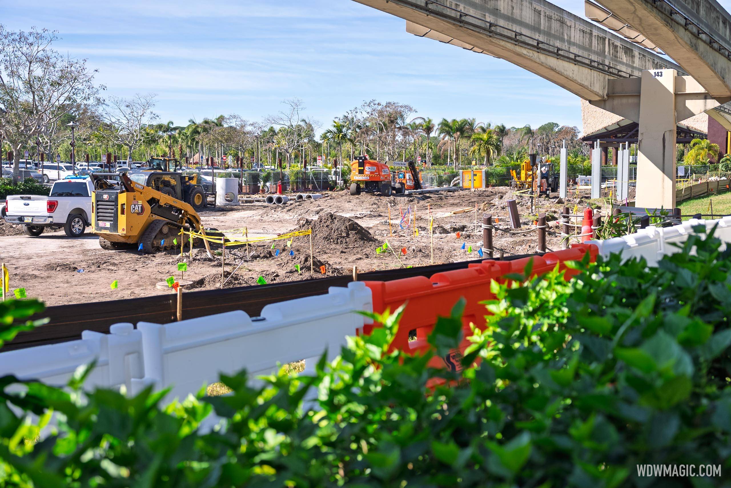 Disney's Polynesian Resort Bus Stop Construction - January 21, 2026