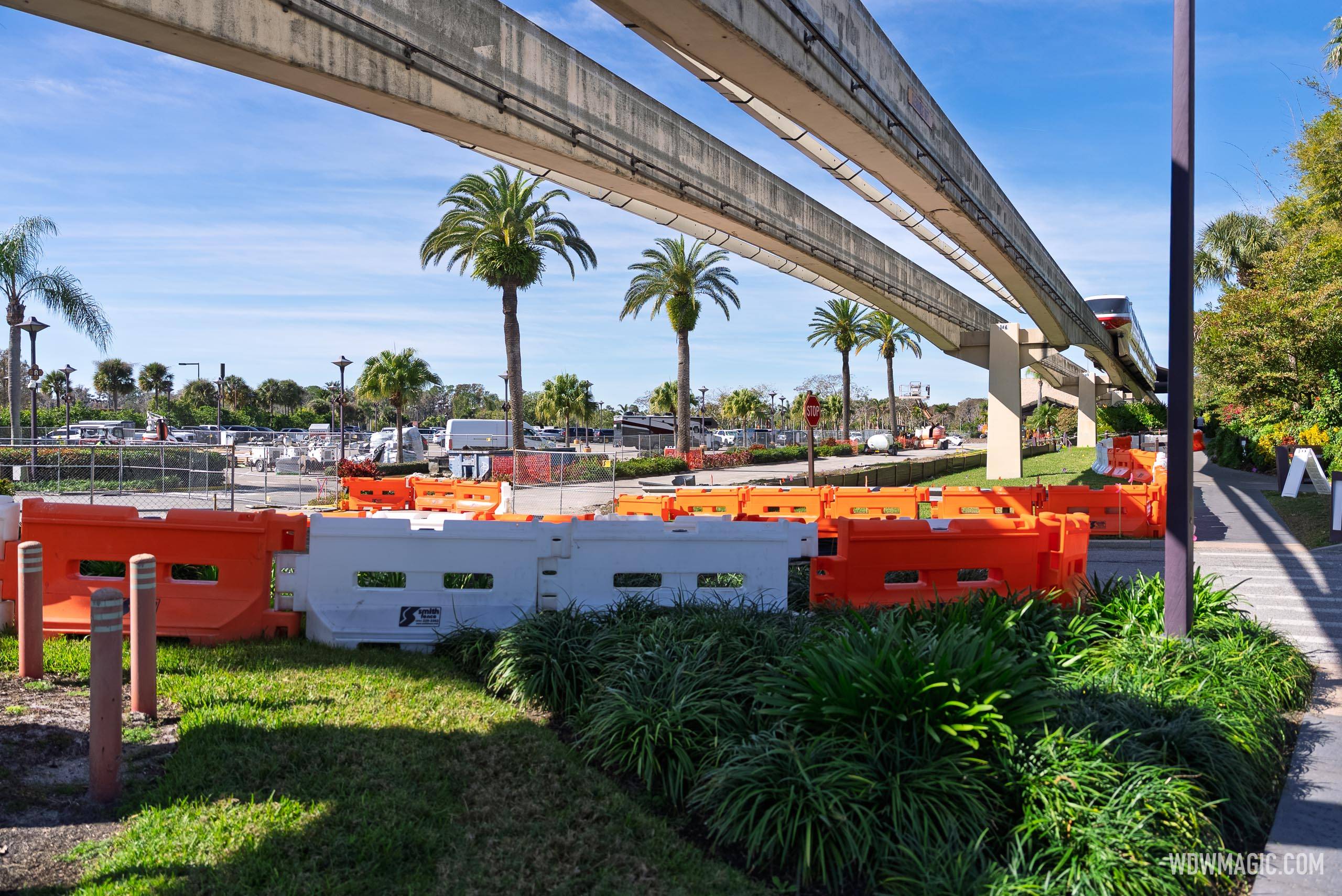 Disney's Polynesian Resort Bus Stop Construction - January 21, 2026