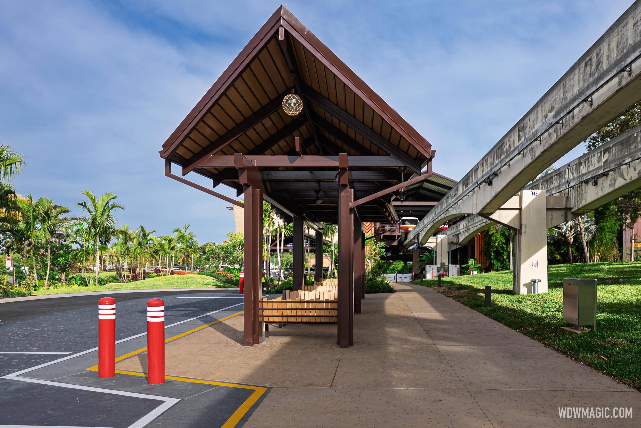 New Bus Stop and Entrance Changes at Disney's Polynesian Village Resort - June 2026