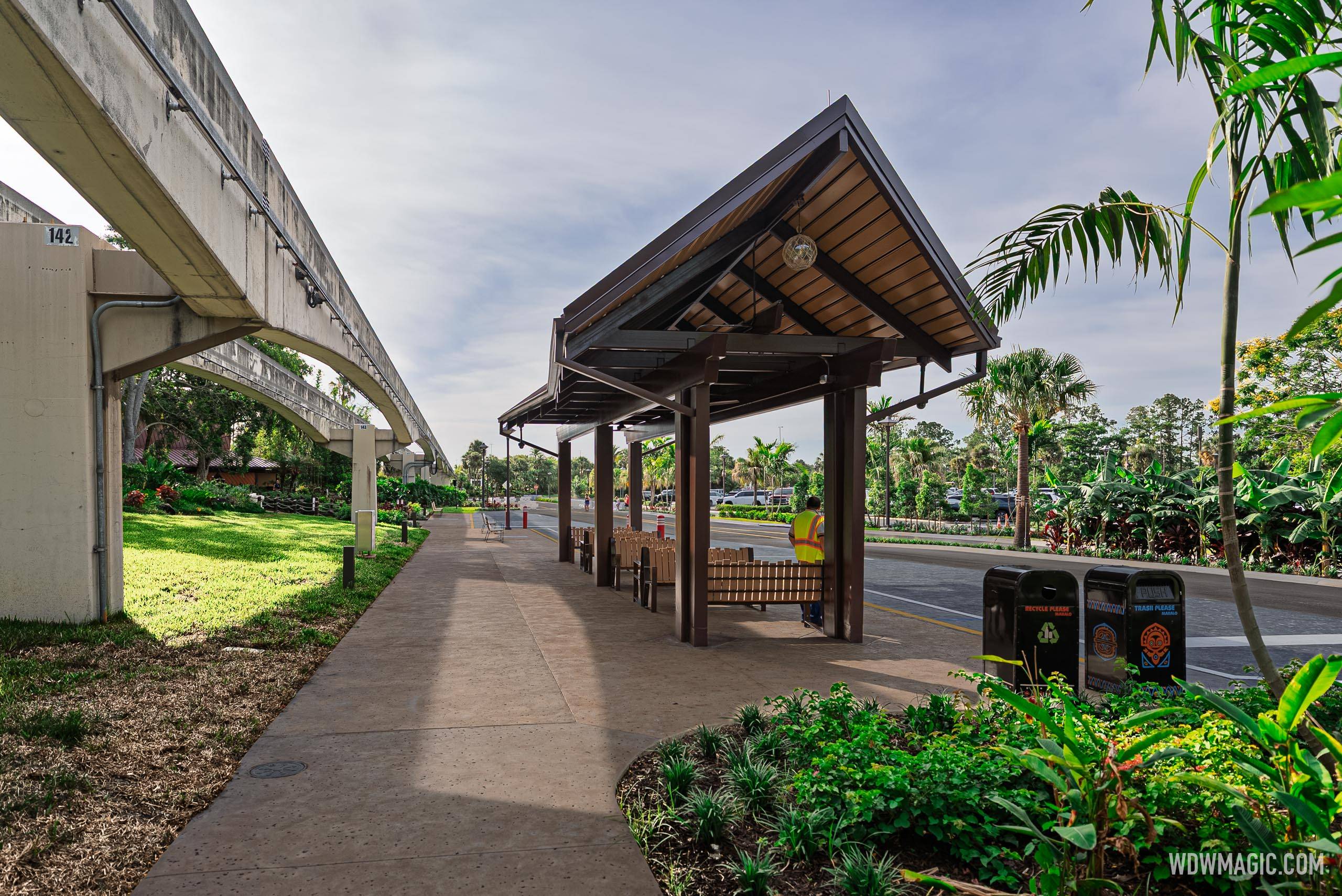 New Bus Stop and Entrance Changes at Disney's Polynesian Village Resort - June 2026