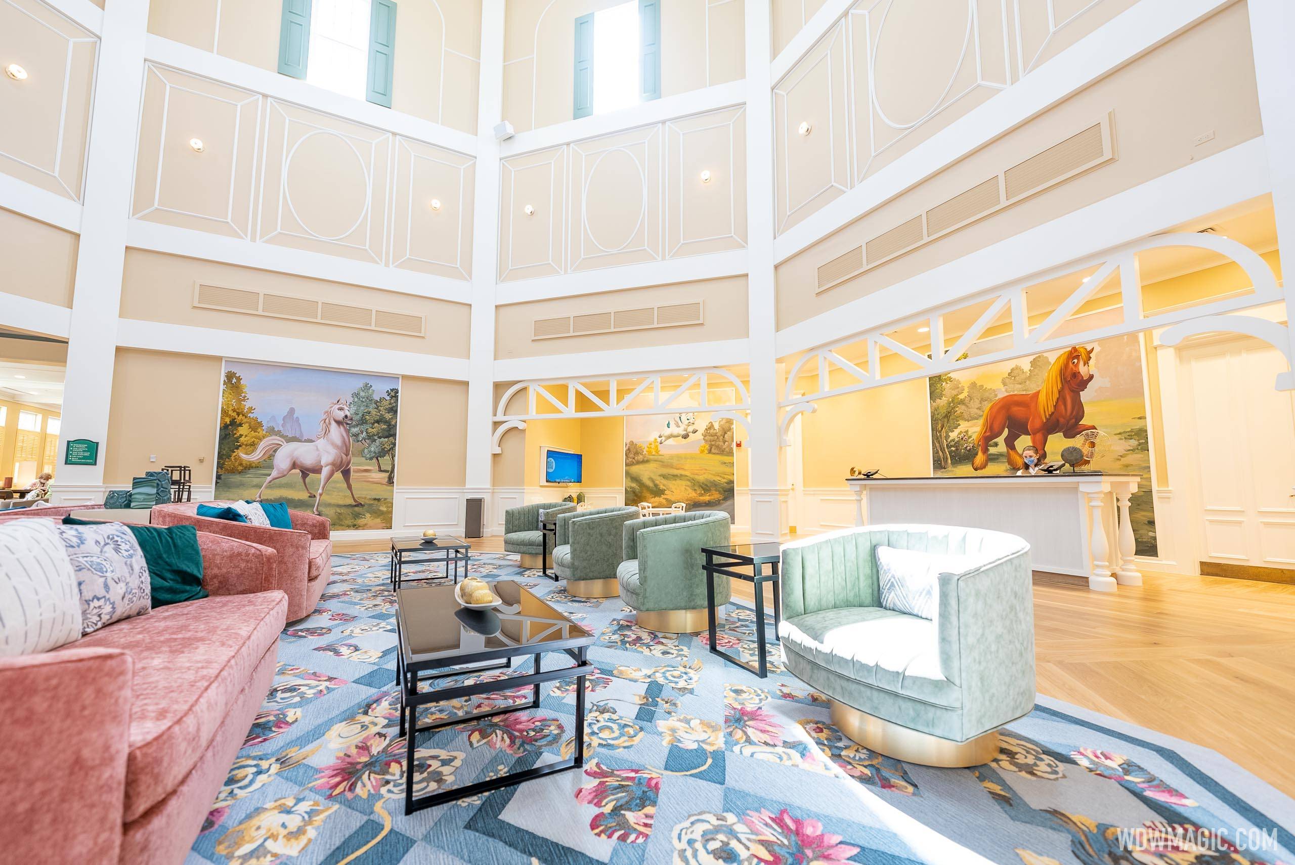 A look inside the all-new lobby at Disney's Saratoga Springs Resort