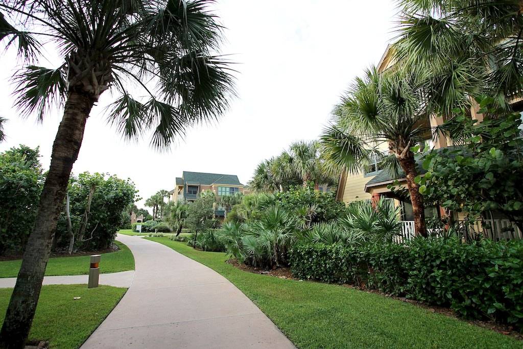 The grounds linking the cottages and vacation homes