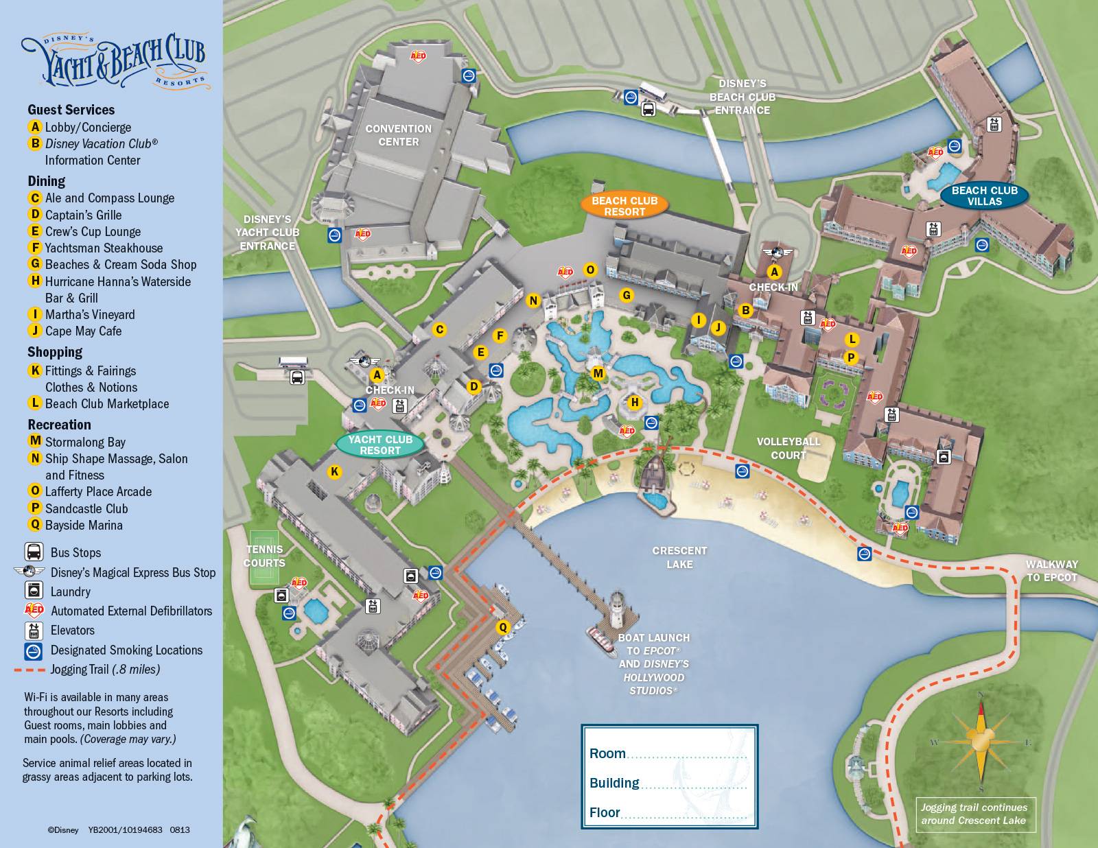 2013 Yacht Club guide map