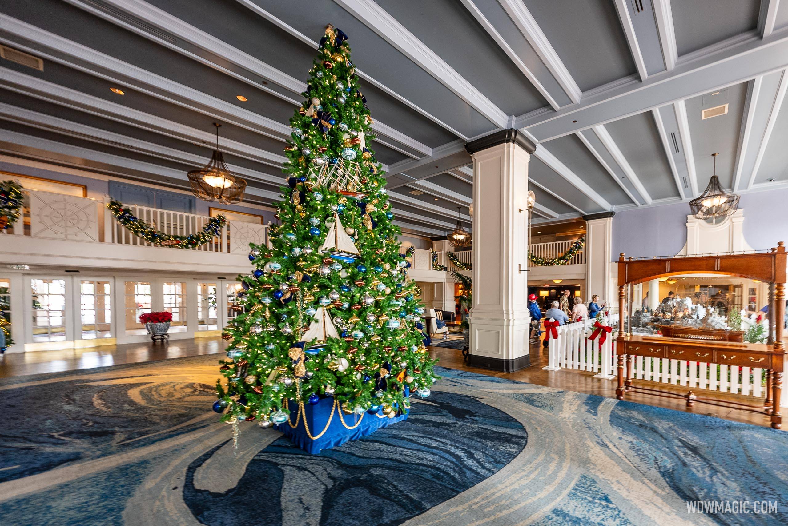 Disney's Yacht Club Resort Holiday Decor 2024