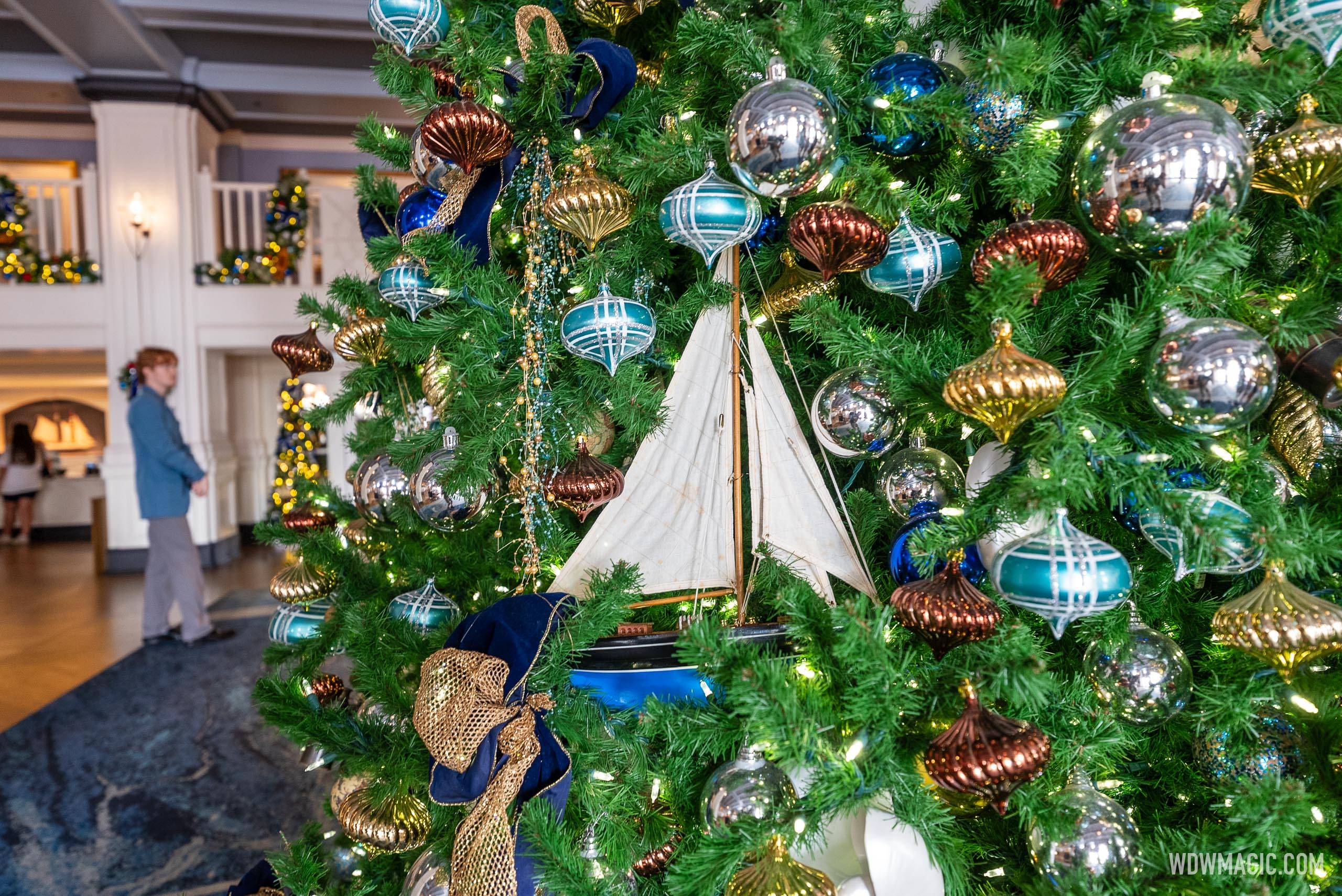 Disney's Yacht Club Resort Holiday Decor 2024