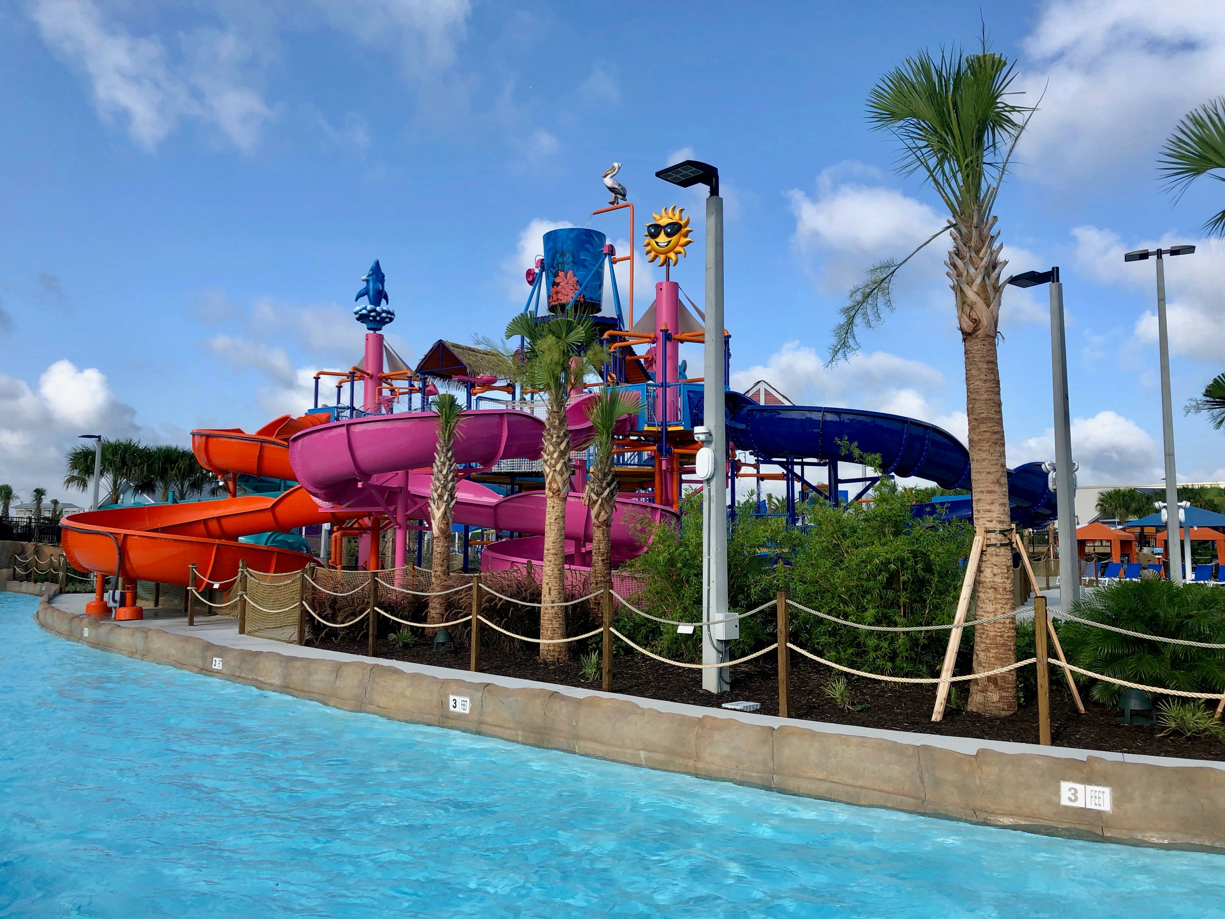 Kid's slides and pool at Island H2O Live!