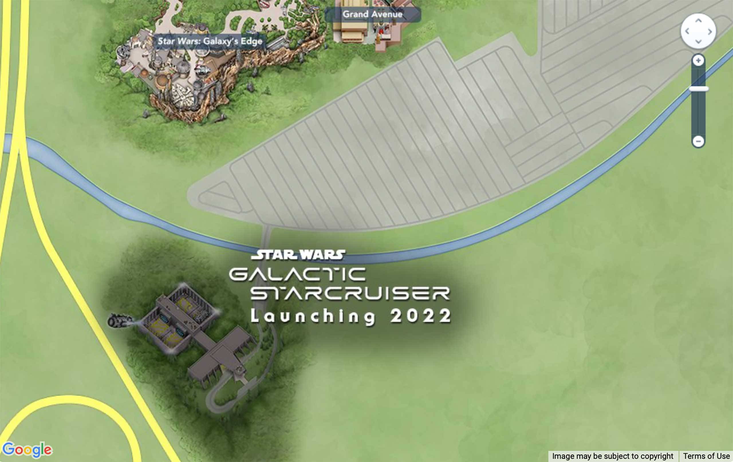 Star Wars Galactic Starcruiser on Disney World guidemap